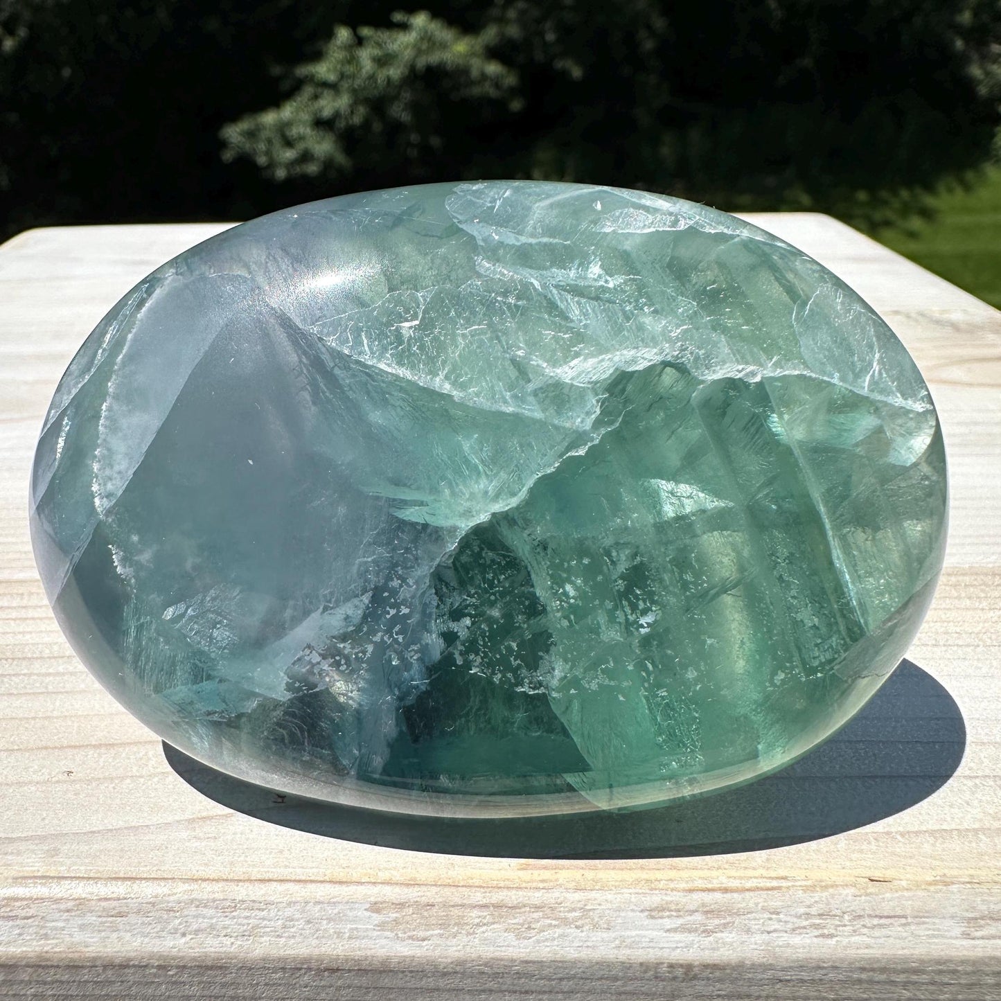 Gorgeous Large Mexican Fluorite Palm Stone - #2