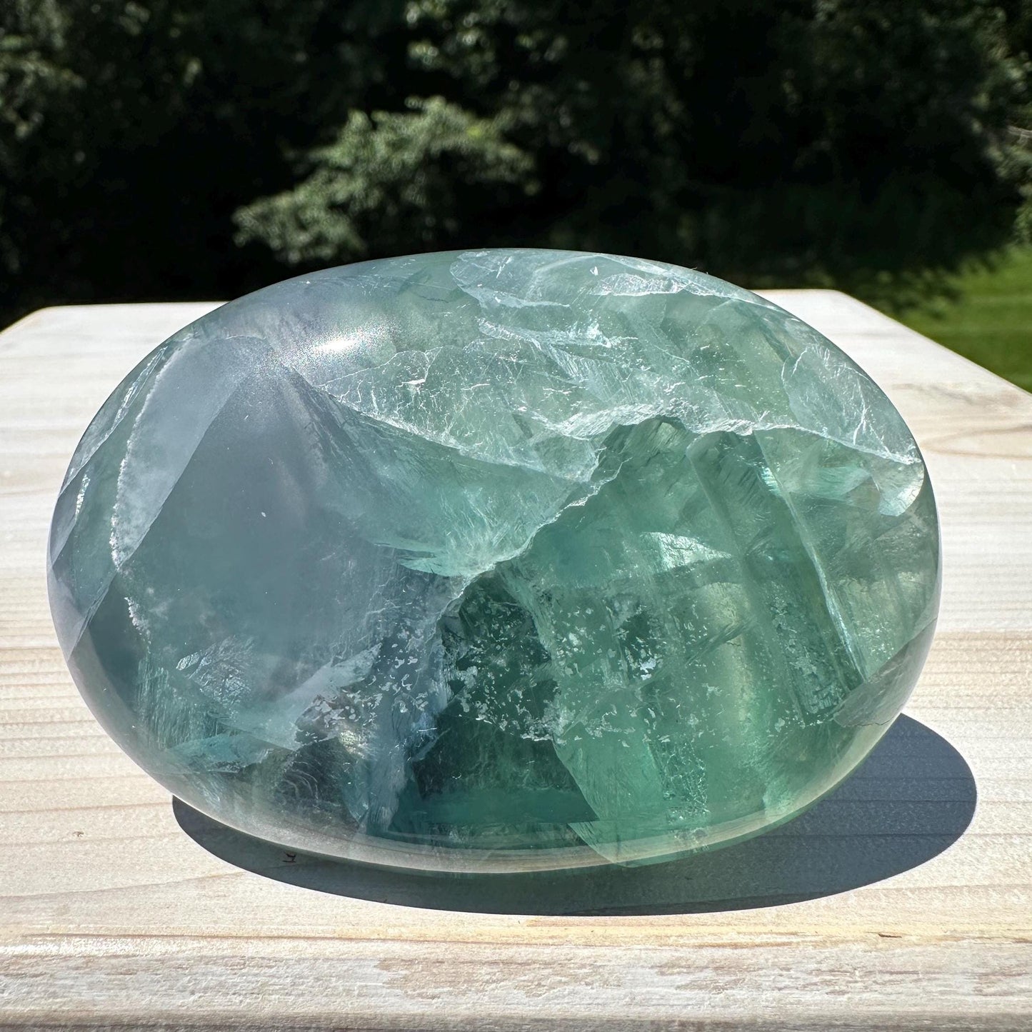 Gorgeous Large Mexican Fluorite Palm Stone - #2