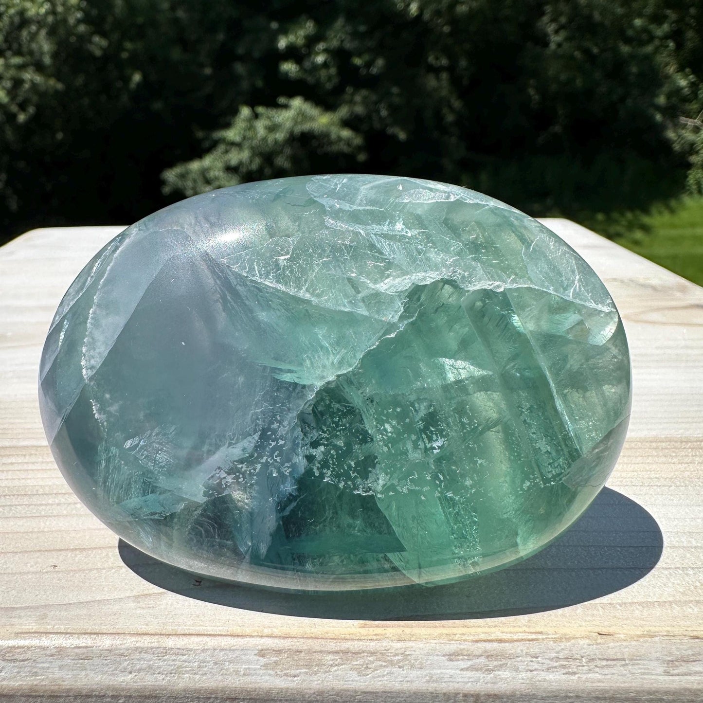 Gorgeous Large Mexican Fluorite Palm Stone - #2