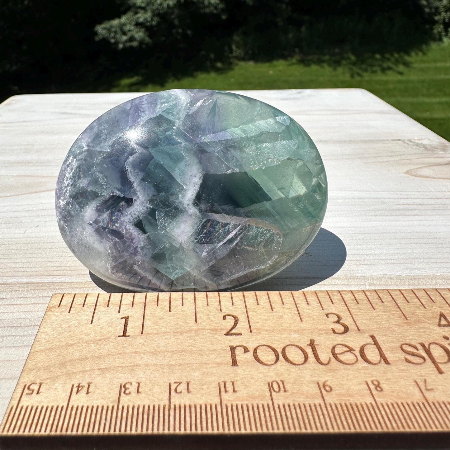 Gorgeous Large Mexican Fluorite Palm Stone - #3