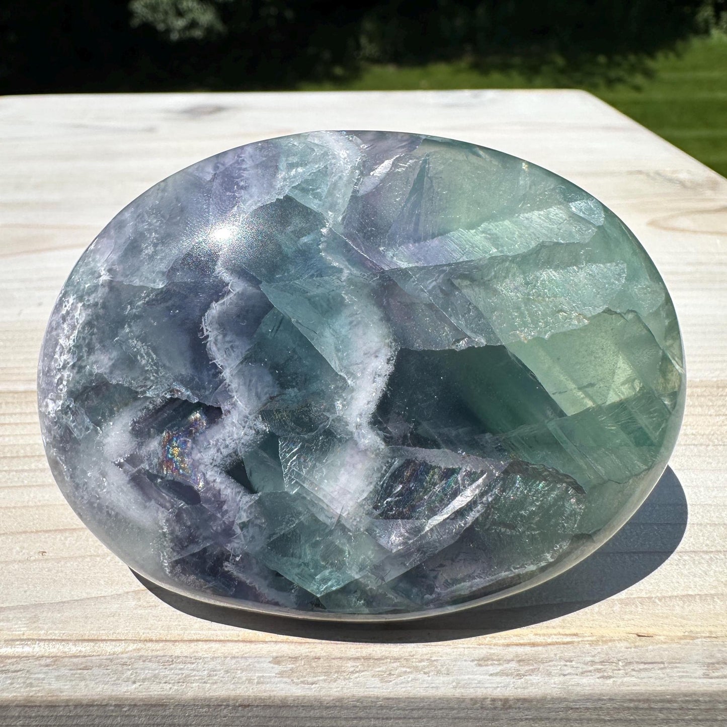 Gorgeous Large Mexican Fluorite Palm Stone - #3