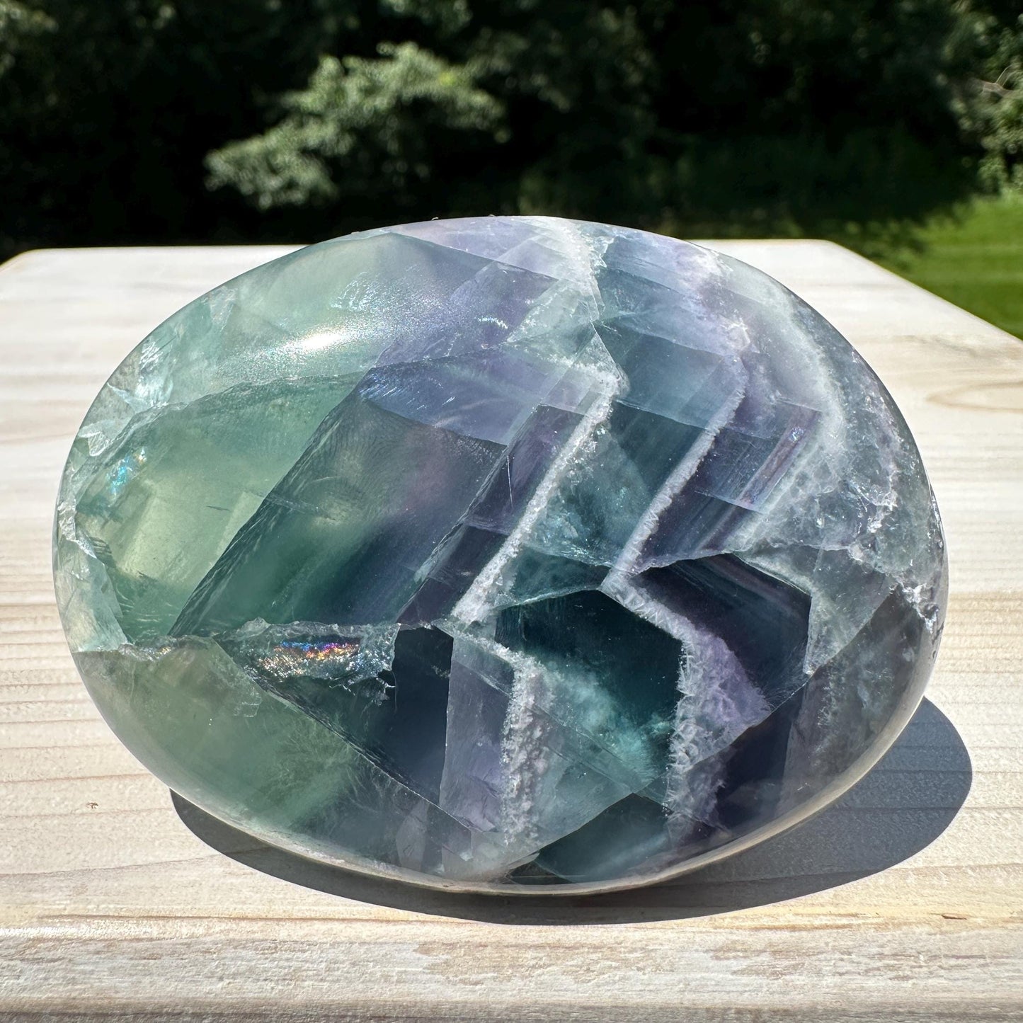 Gorgeous Large Mexican Fluorite Palm Stone - #3