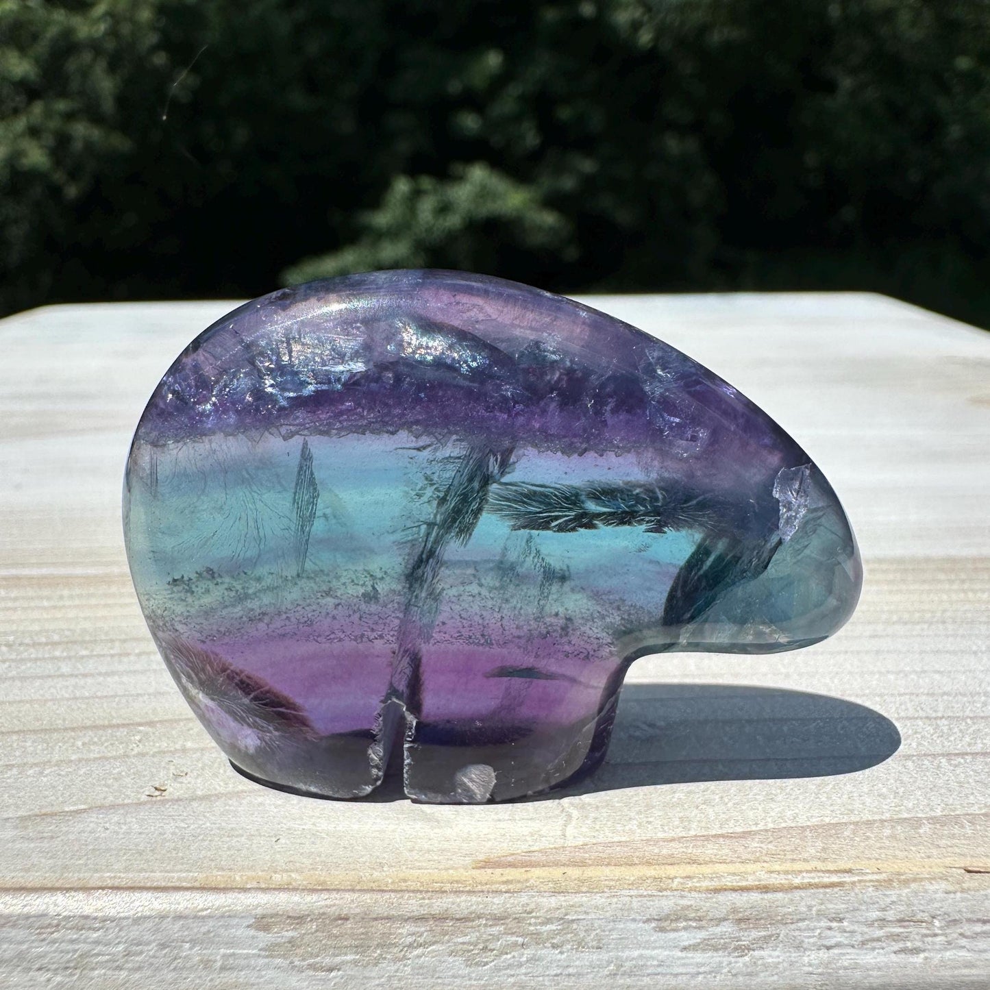 Gorgeous Mexican Fluorite Bear Carving
