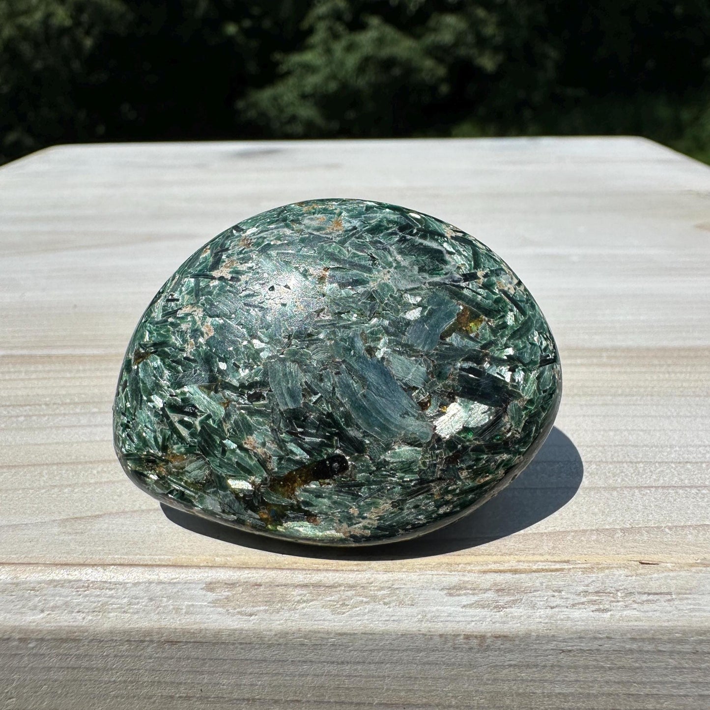 Stunning Fuchsite and Green Mica Cabochon - #2