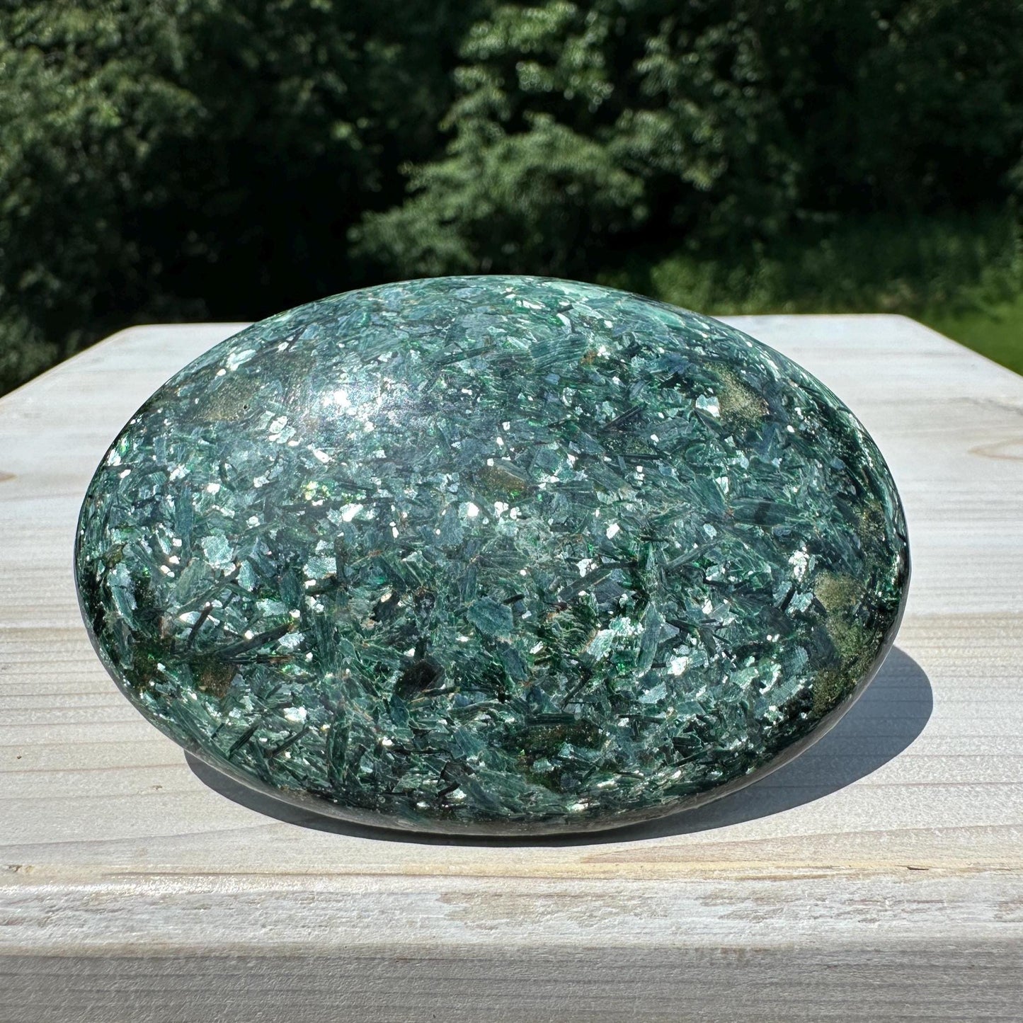 Stunning Fuchsite and Green Mica Cabochon - #3