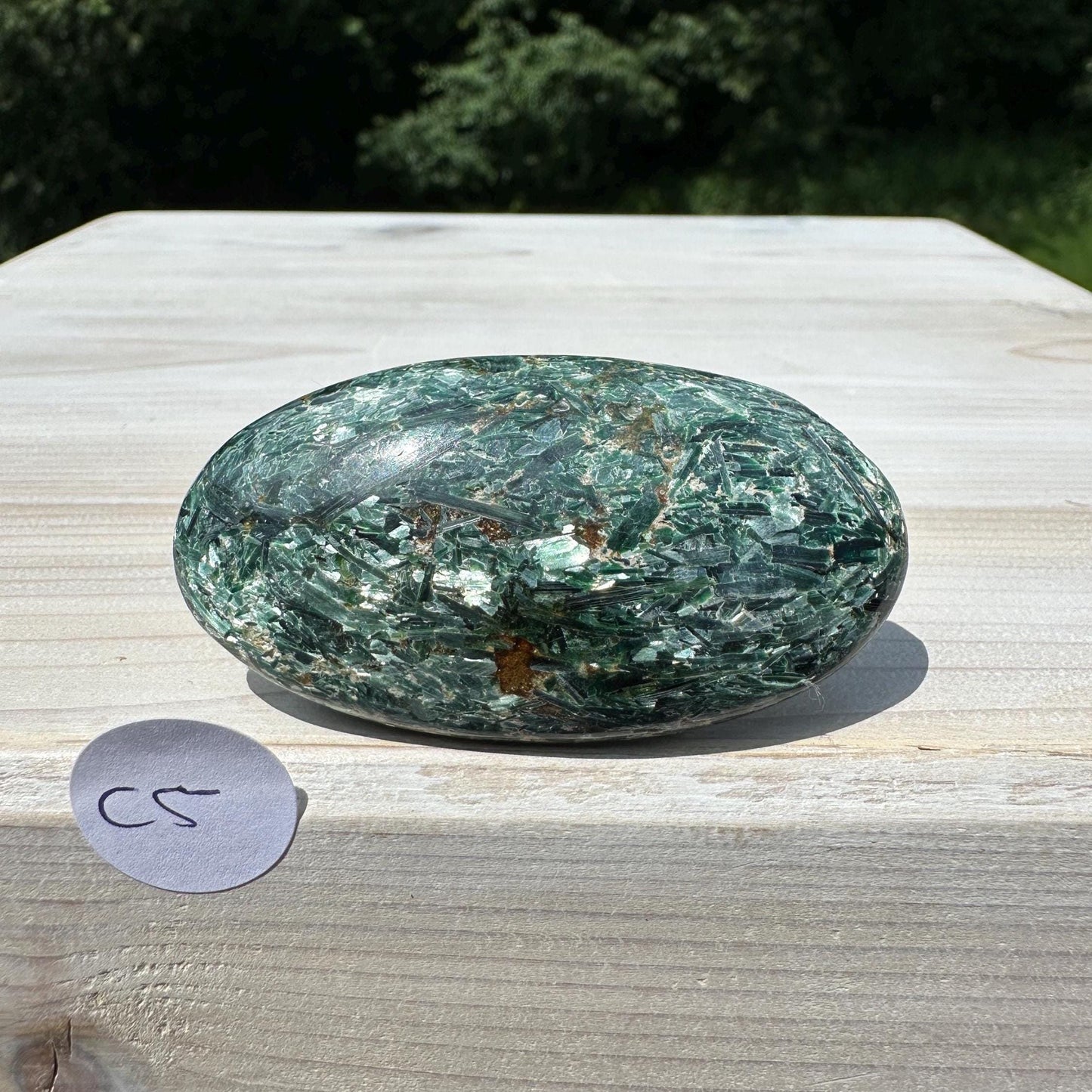 Stunning Fuchsite and Green Mica Cabochon - #5