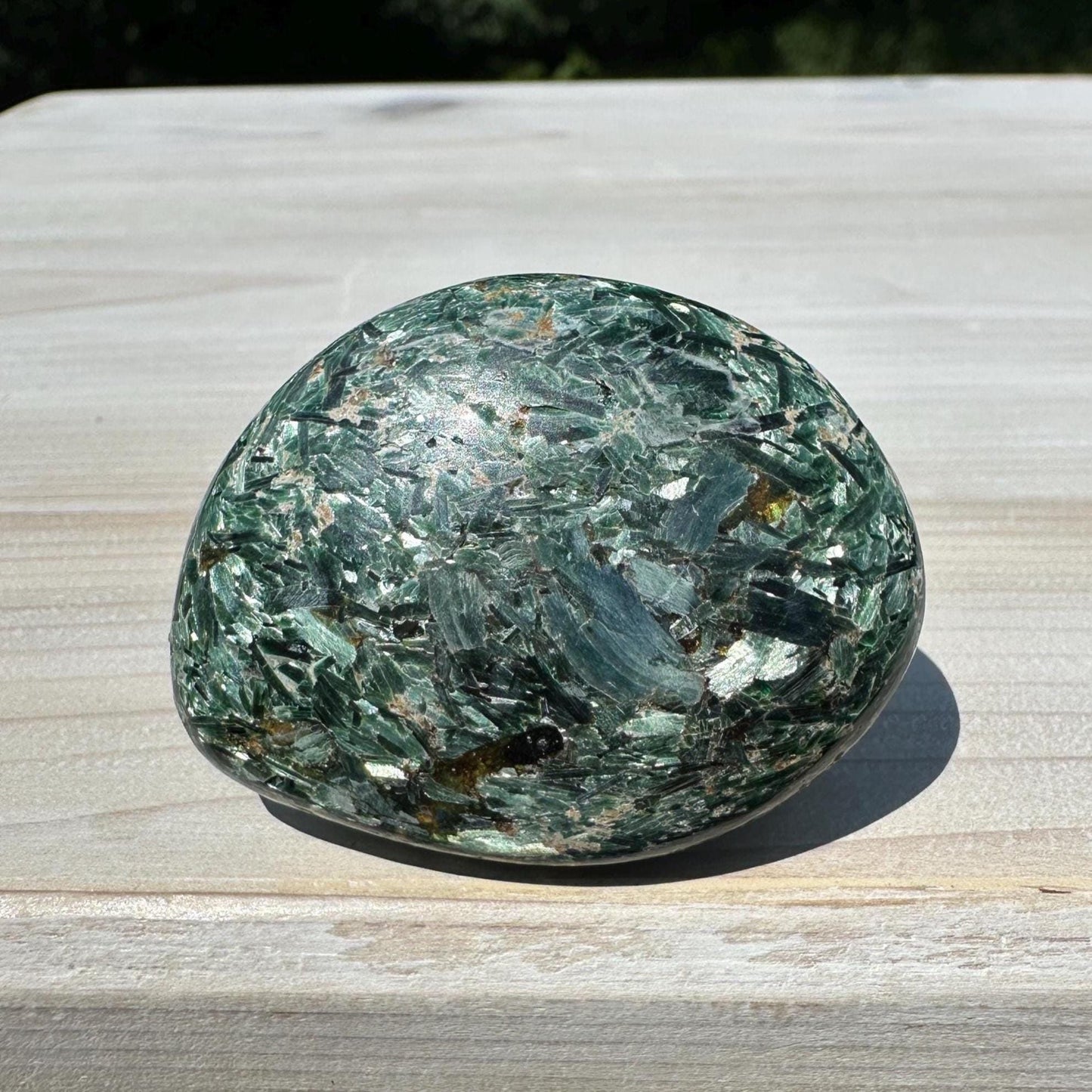 Stunning Fuchsite and Green Mica Cabochon - #2