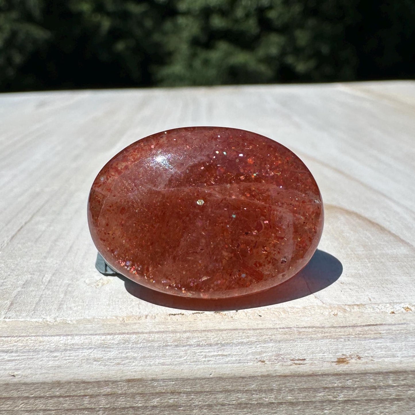 Stunning Natural High Quality Sunstone Mini Palm Stone | Mini Button Palm Stone