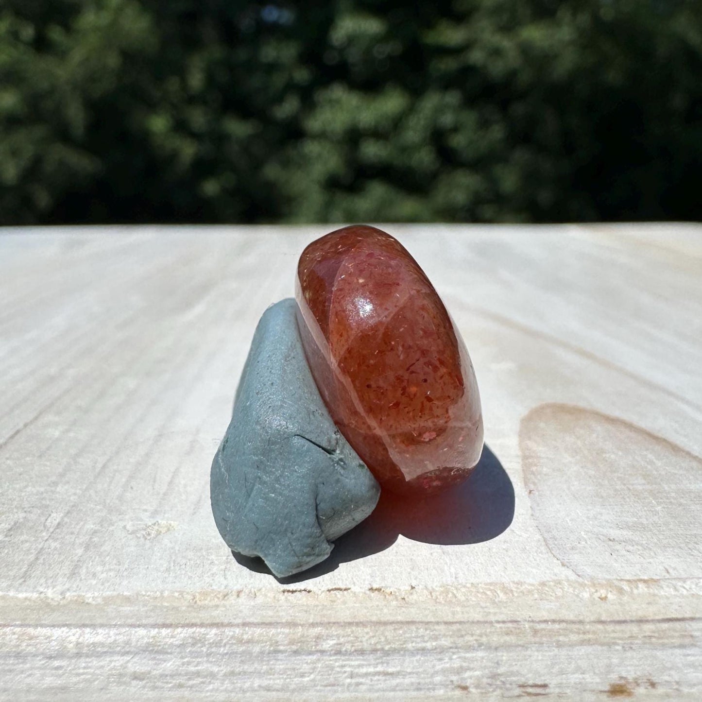 Stunning Natural High Quality Sunstone Mini Palm Stone | Mini Button Palm Stone
