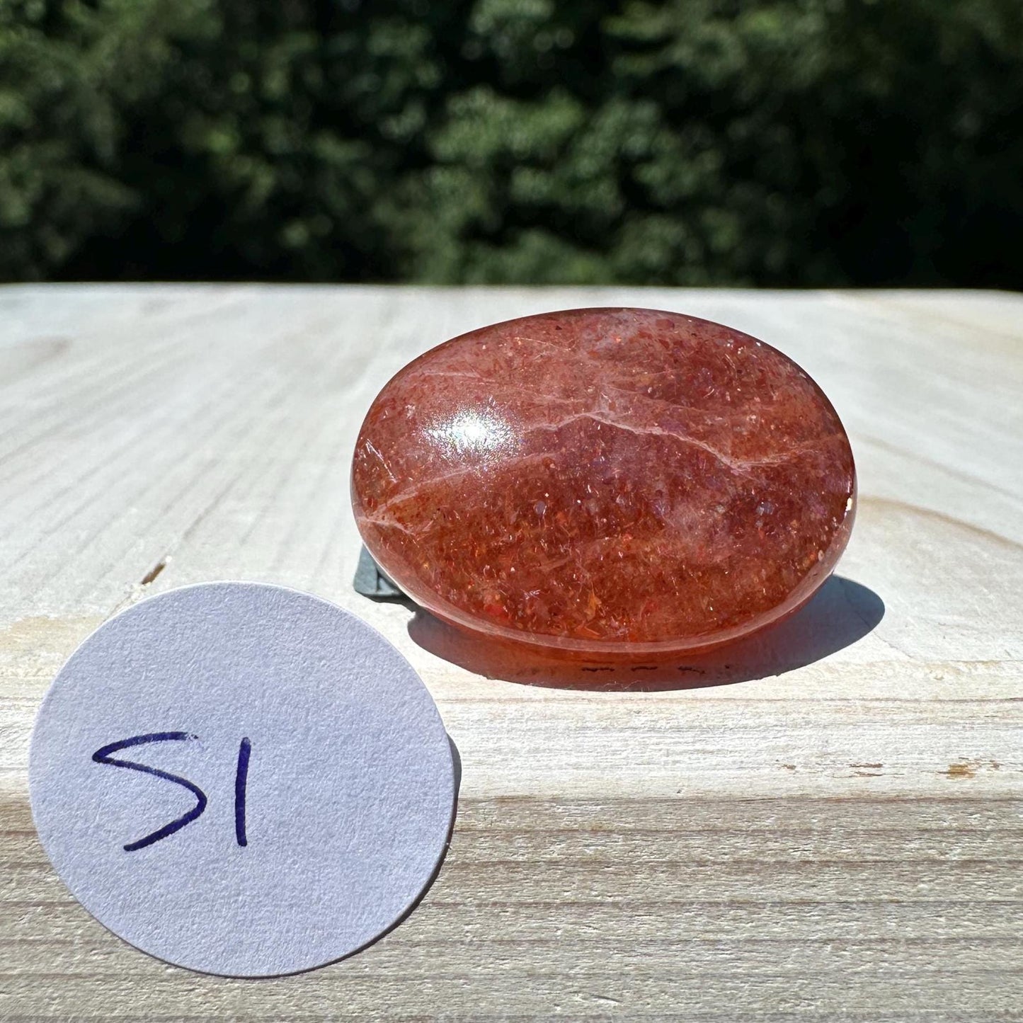 Stunning Natural High Quality Sunstone Mini Palm Stone | Mini Button Palm Stone