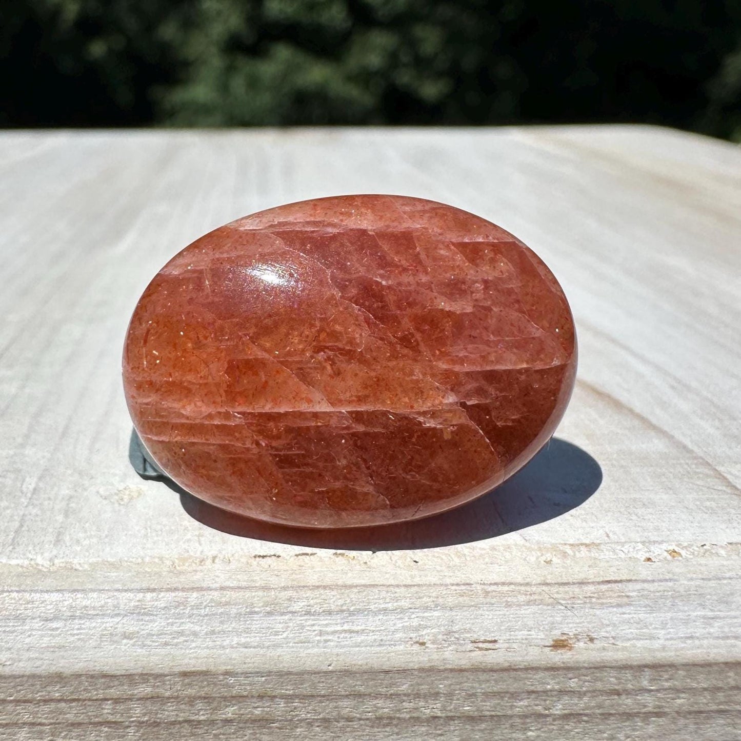 Stunning Natural High Quality Sunstone Mini Palm Stone | Mini Button Palm Stone