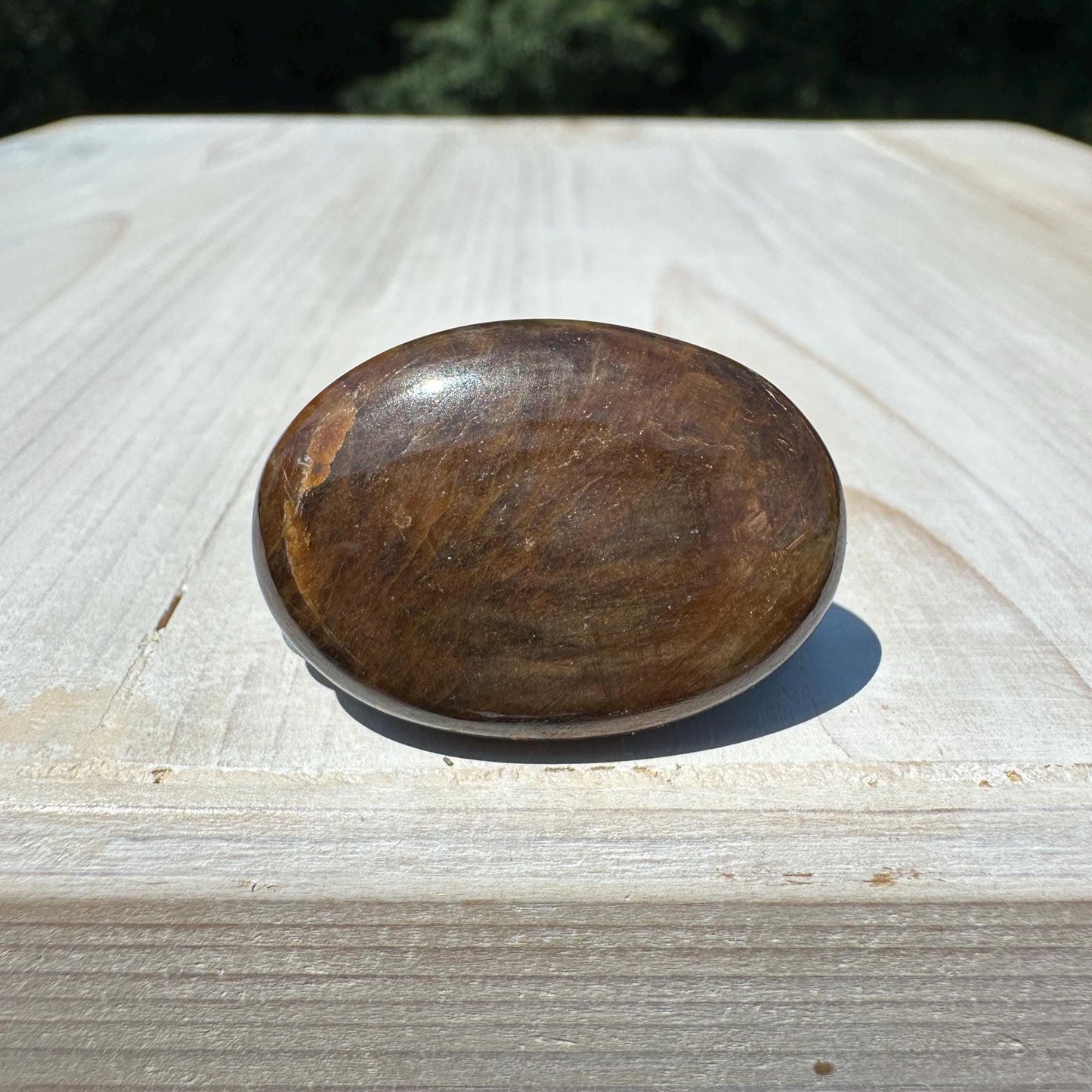 Bronze Sapphire Mini Polished Palm Stone - #1