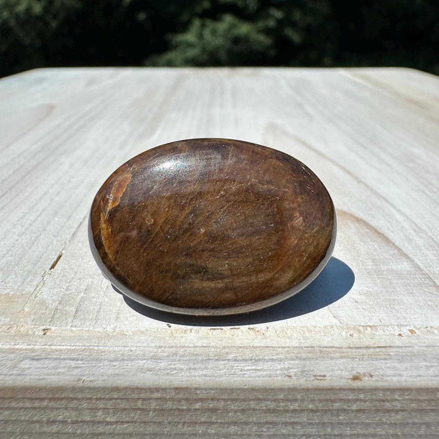Bronze Sapphire Mini Polished Palm Stone - #1