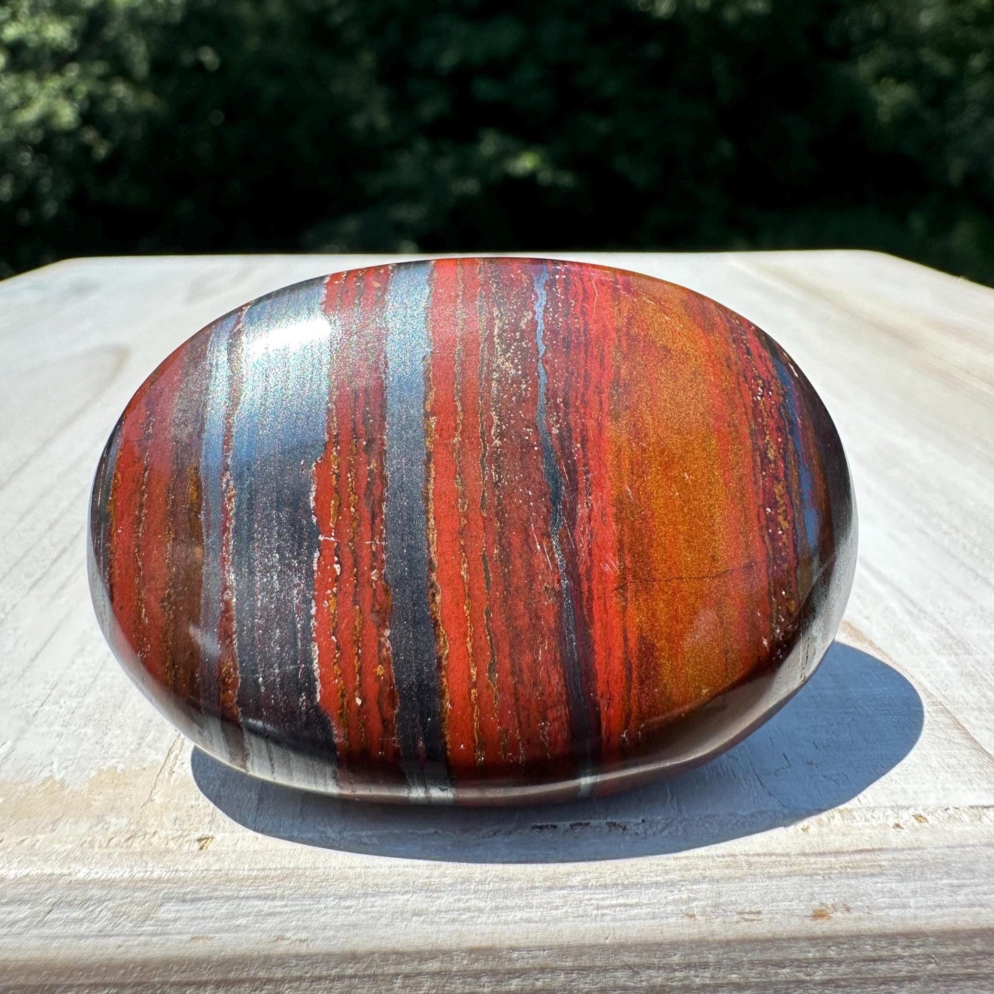Beautiful Natural Hematite Jasper Palm Stone - #3