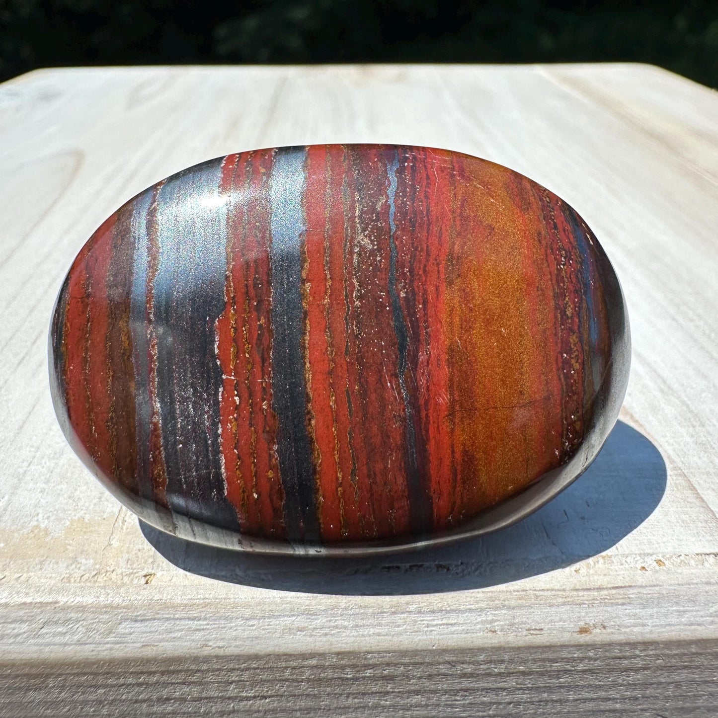 Beautiful Natural Hematite Jasper Palm Stone - #3