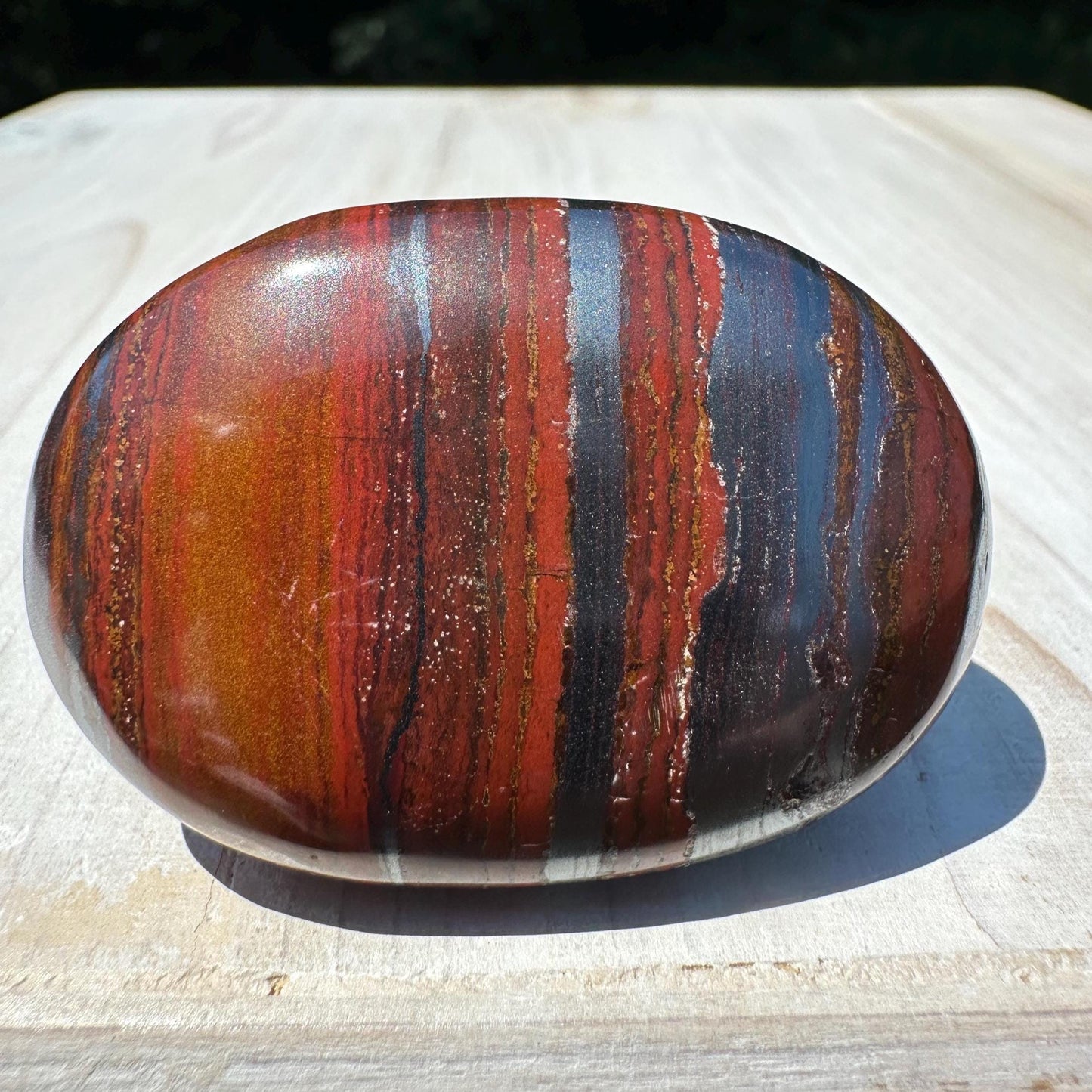 Beautiful Natural Hematite Jasper Palm Stone - #3