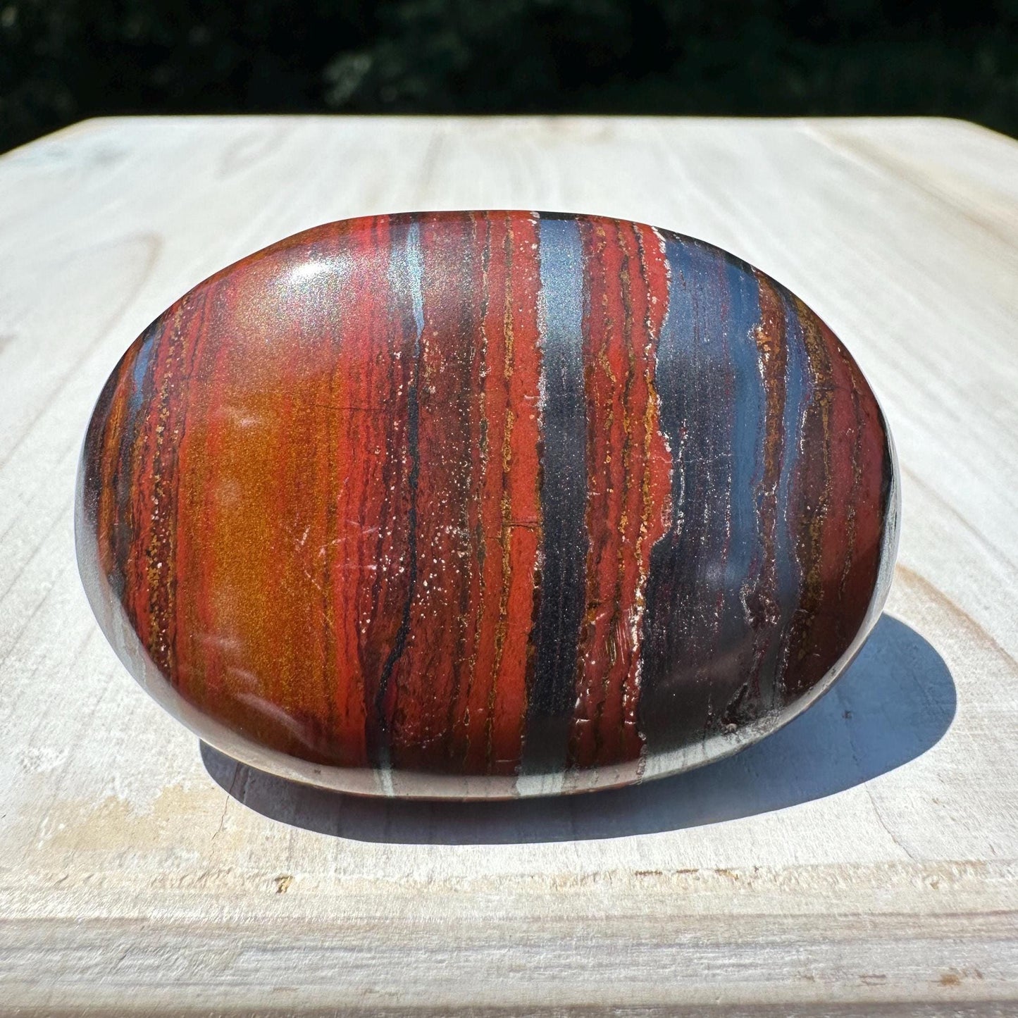 Beautiful Natural Hematite Jasper Palm Stone - #3
