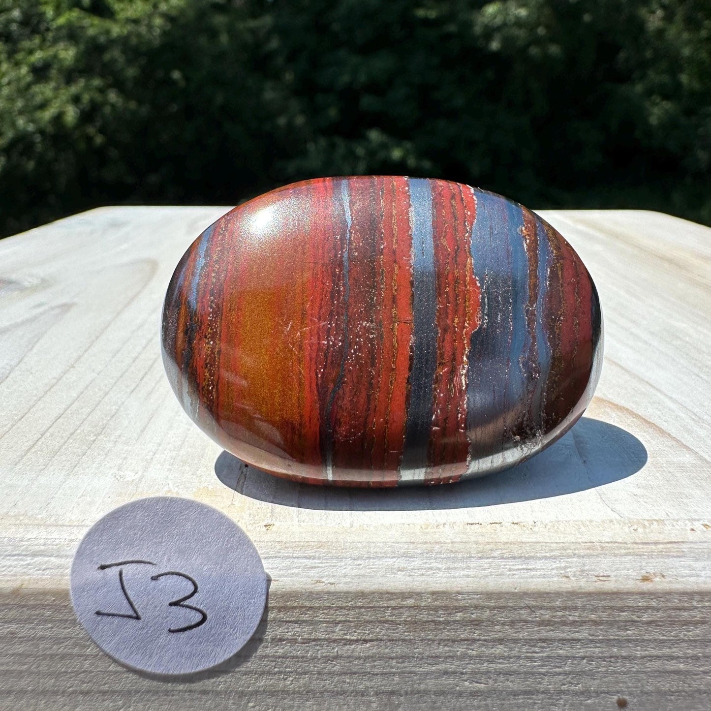 Beautiful Natural Hematite Jasper Palm Stone - #3