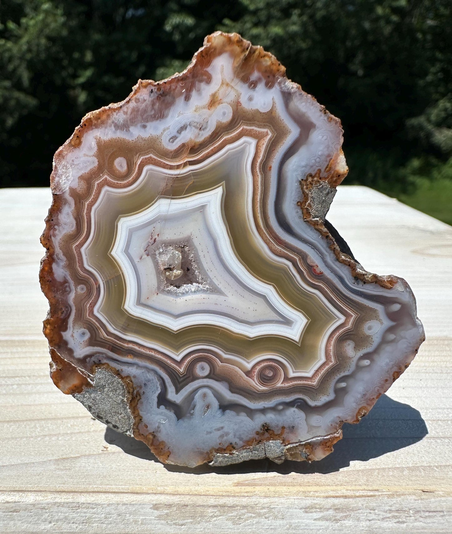 Stunning Moroccan Agate Geode Specimen