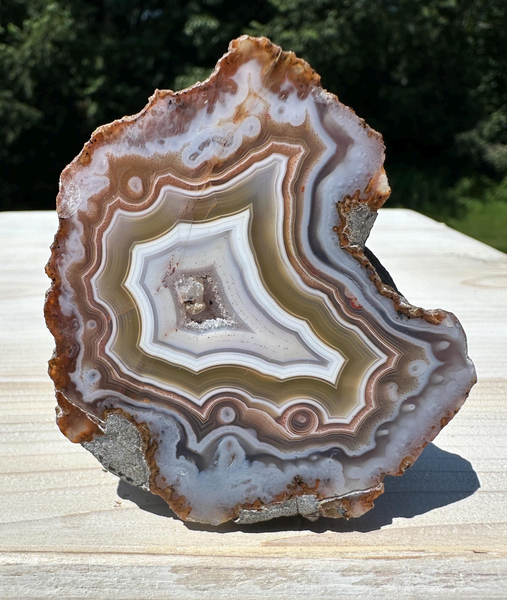 Stunning Moroccan Agate Geode Specimen