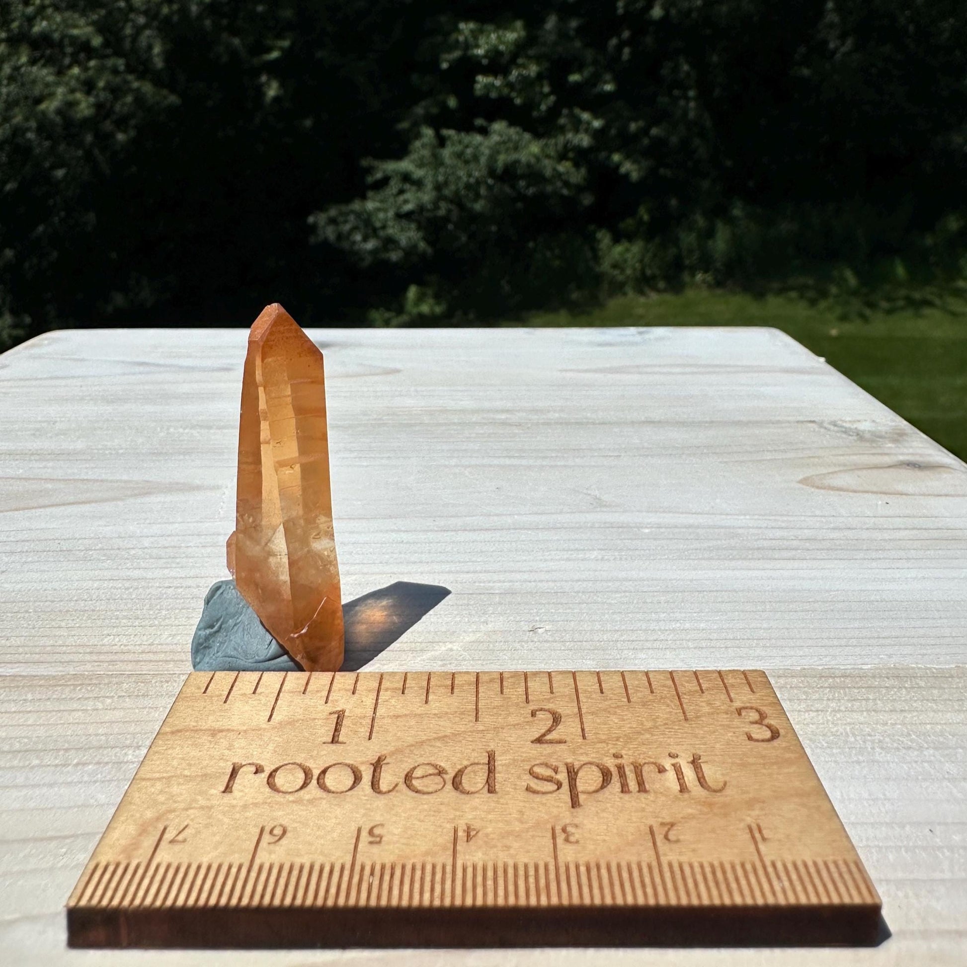 Stunning Rare Tangerine Lemurian Point - #2