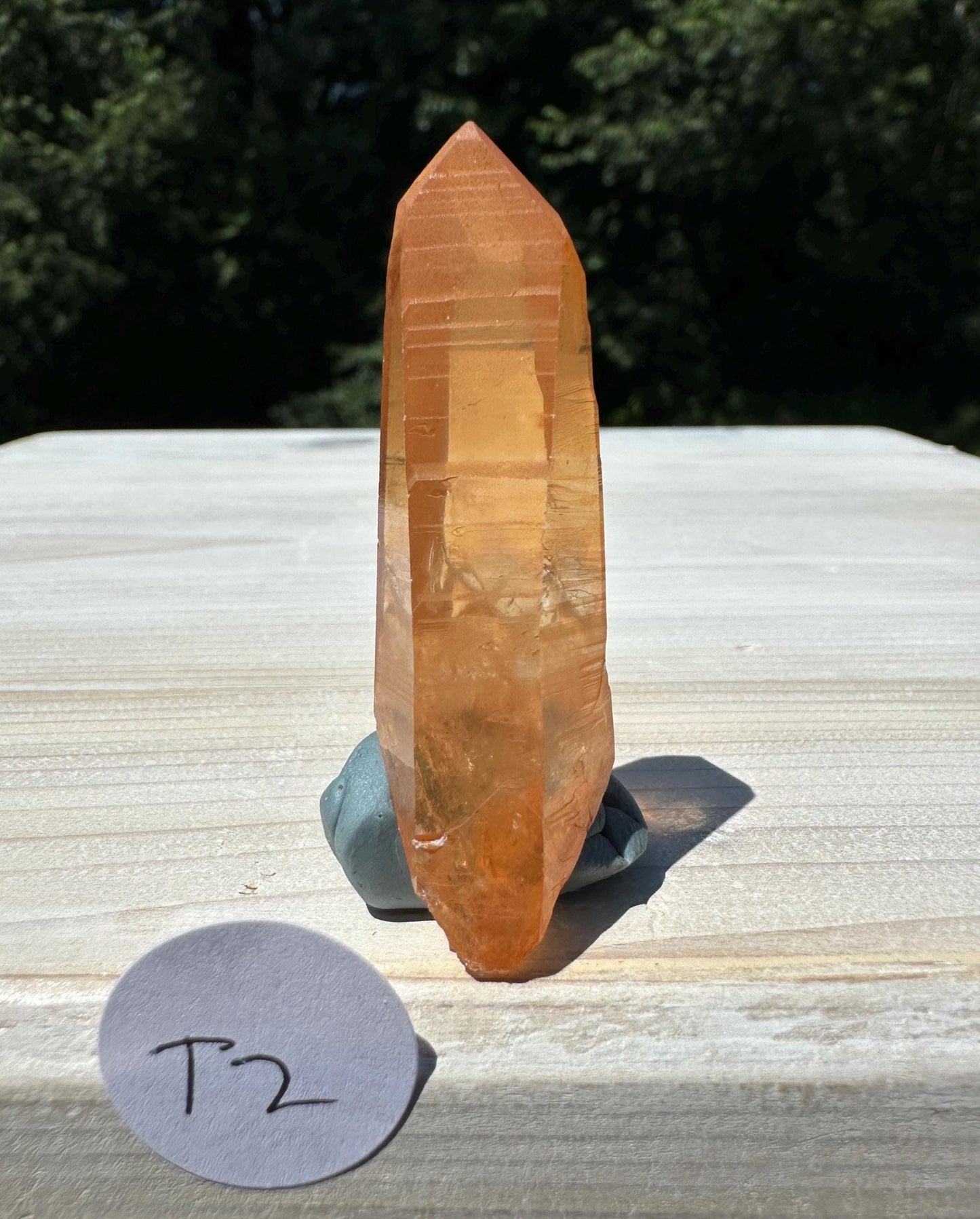 Stunning Rare Tangerine Lemurian Point - #2