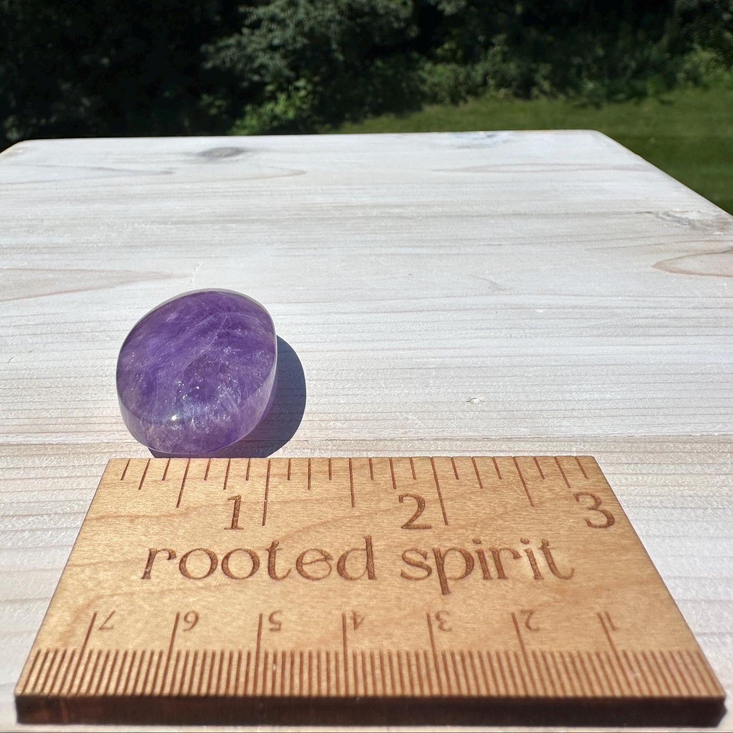 Stunning Purple Amethyst Palm Stone