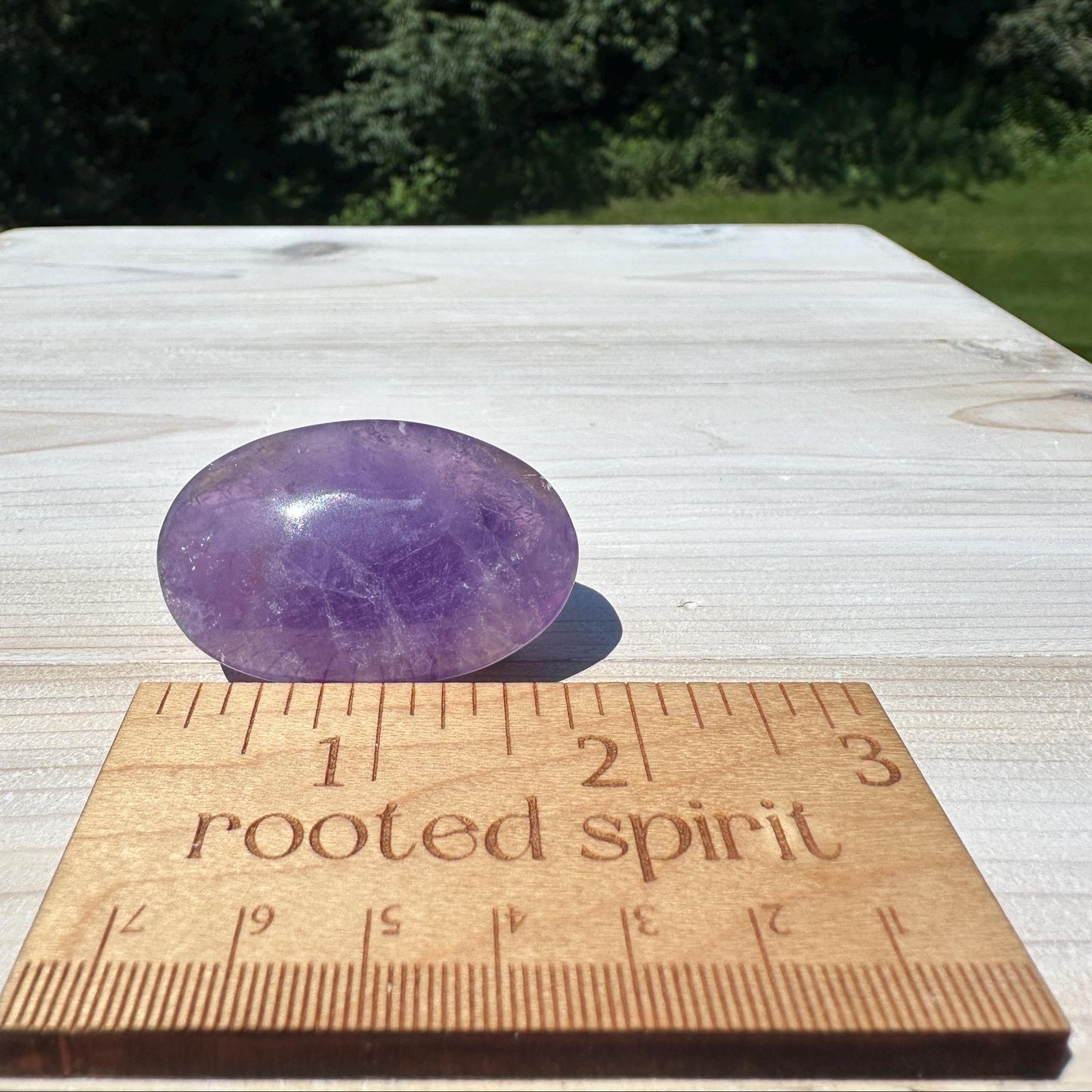 Stunning Purple Amethyst Palm Stone
