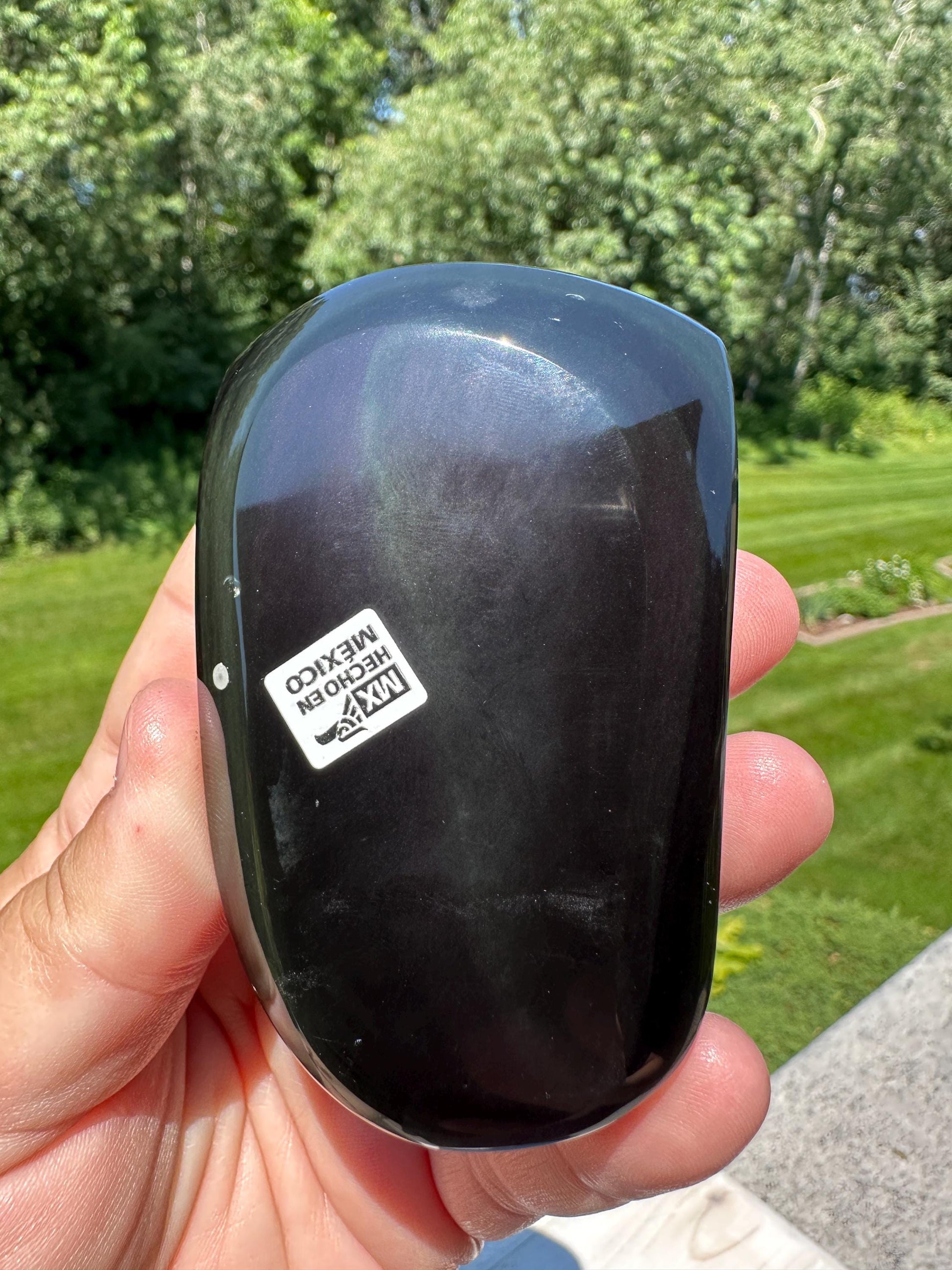 Gorgeous Hand Carved Rainbow Obsidian Flower Freeform from Mexico
