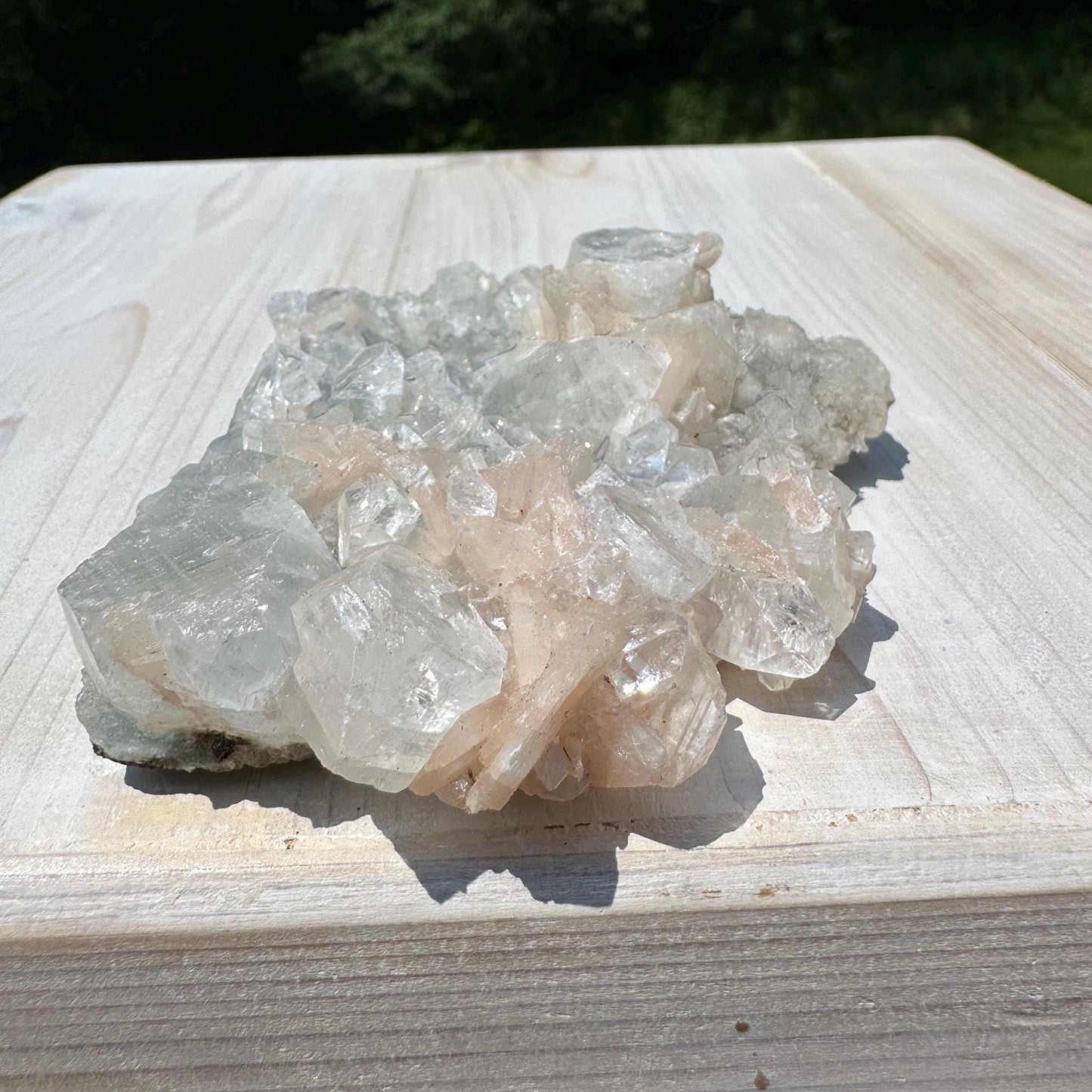 Pretty Apophyllite with Stilbite and Chalcedony Cluster