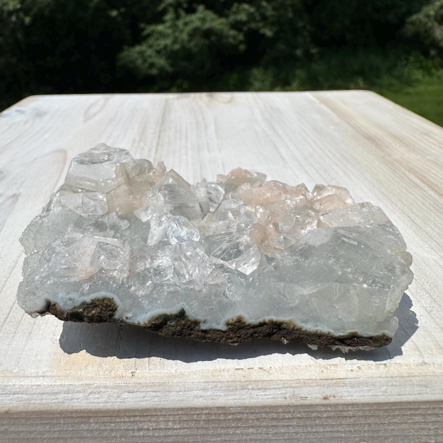 Pretty Apophyllite with Stilbite and Chalcedony Cluster