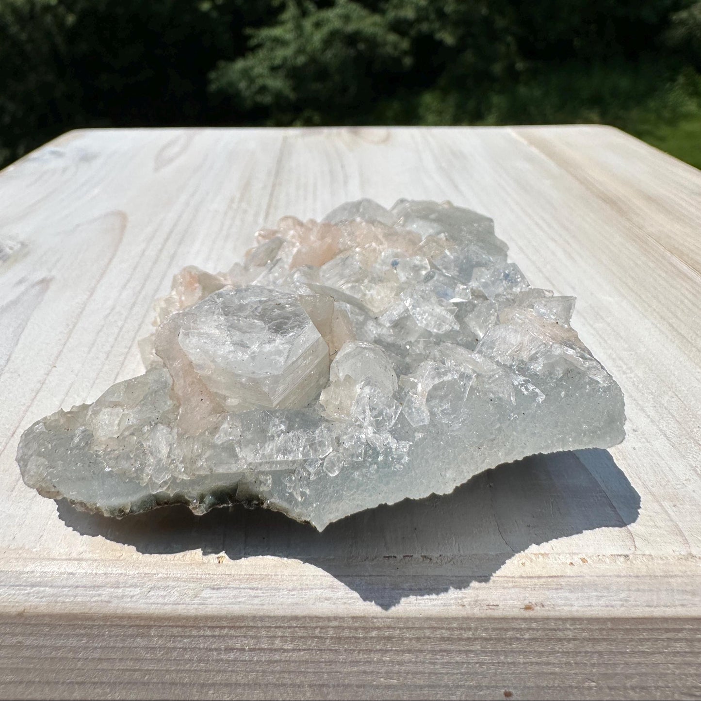 Pretty Apophyllite with Stilbite and Chalcedony Cluster
