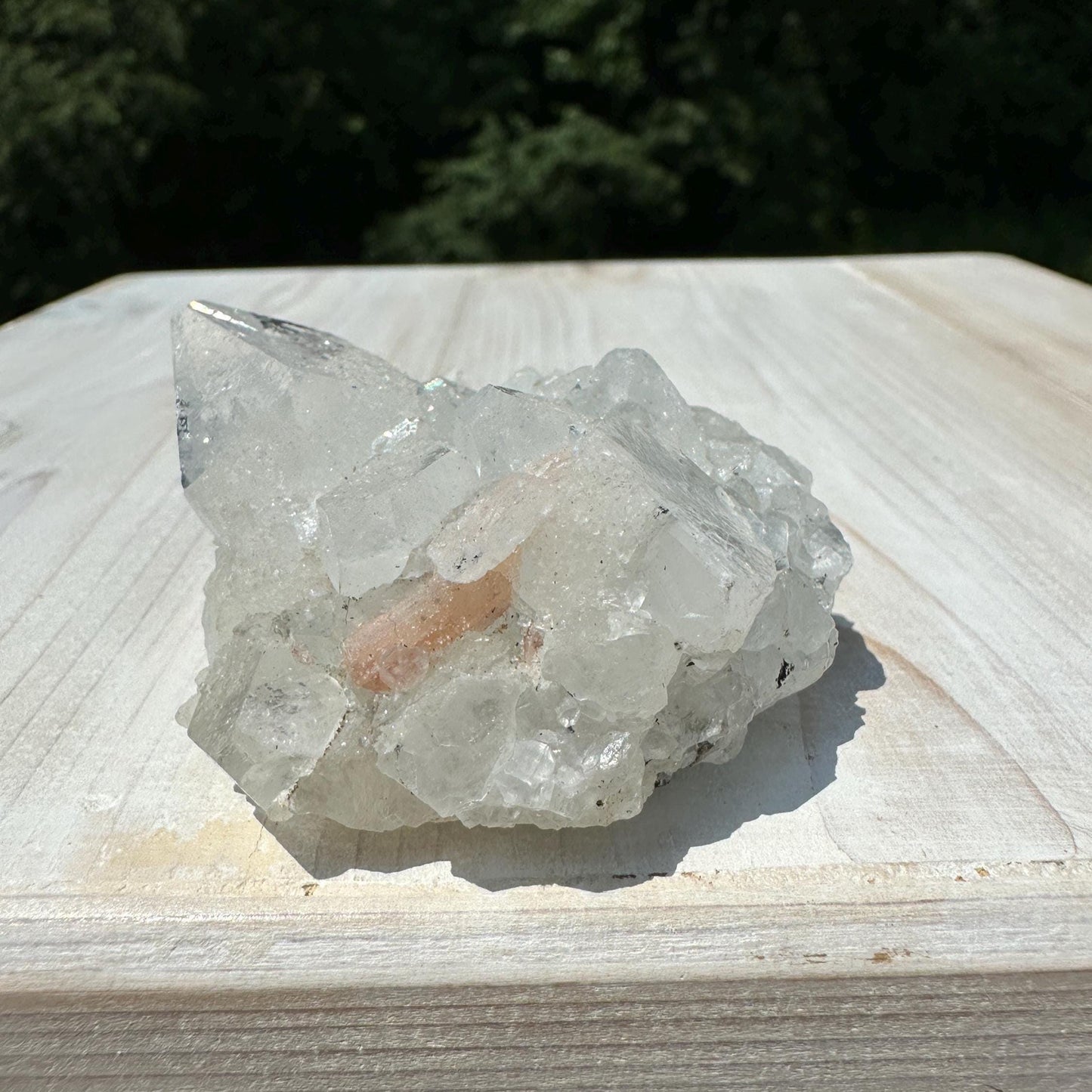 Pretty Apophyllite with Stilbite and Chalcedony Cluster