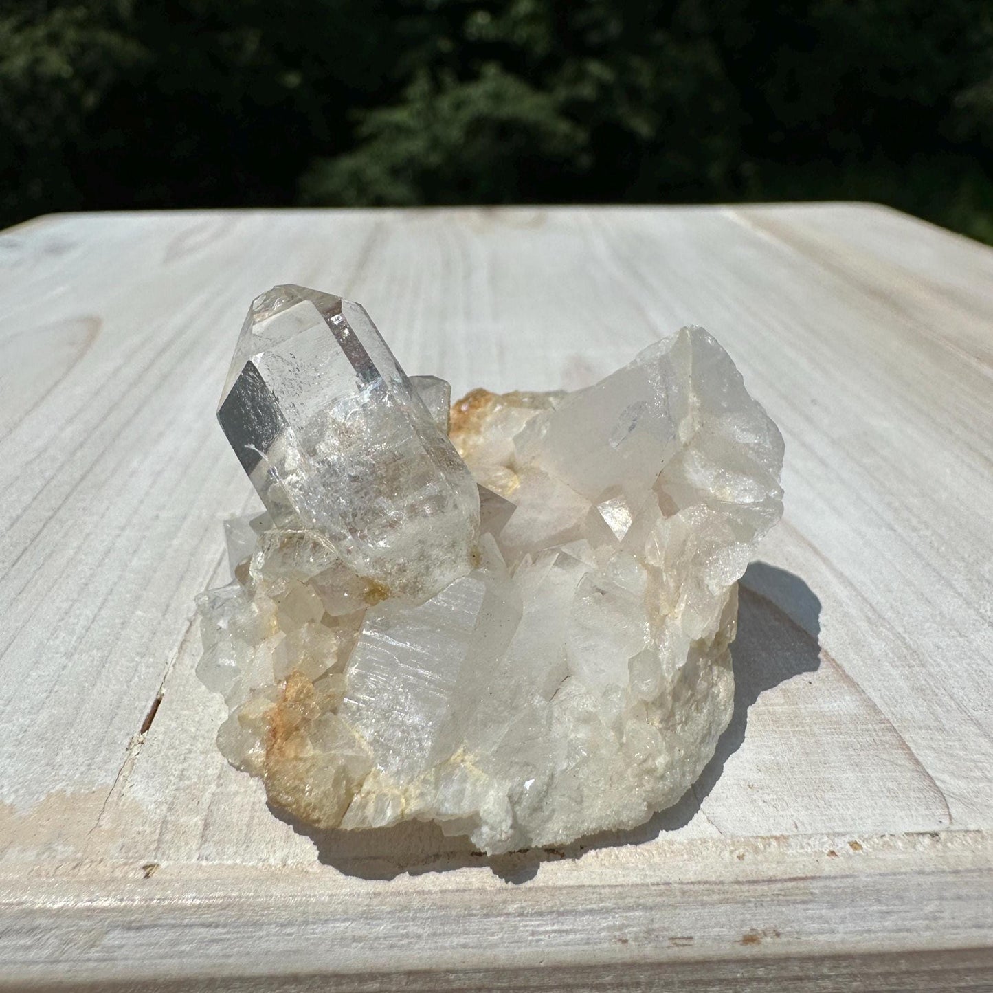 Beautiful Quartz Cluster with Hematite