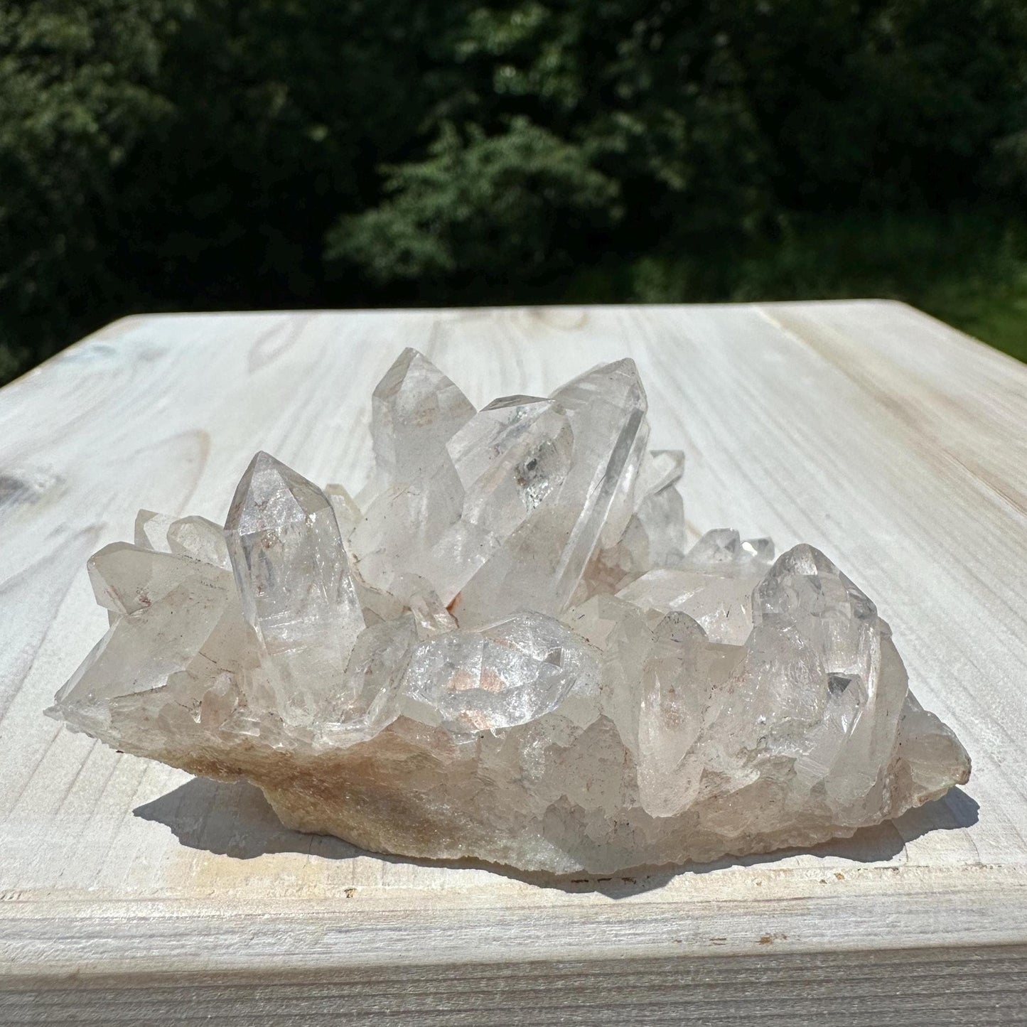 Beautiful Quartz Cluster with Hematite