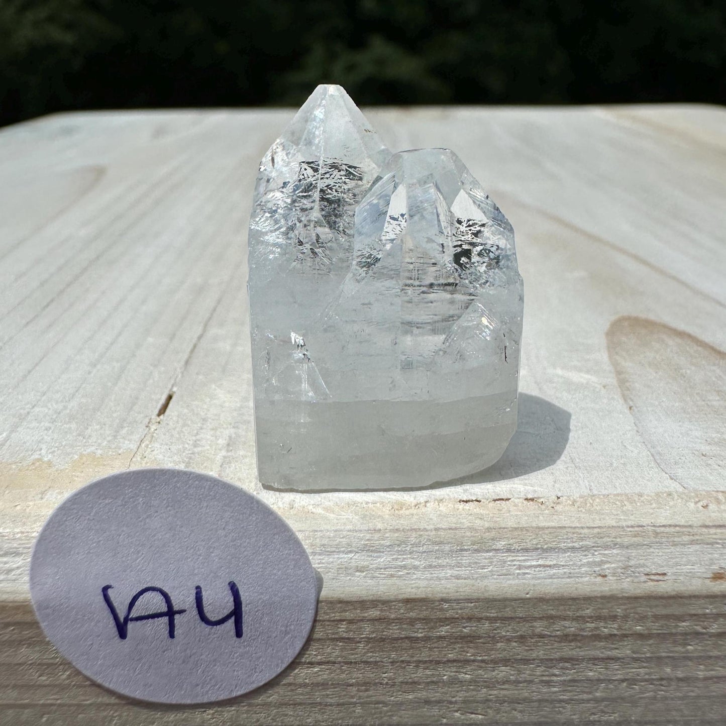 Pretty Twin Apophyllite Point - #4