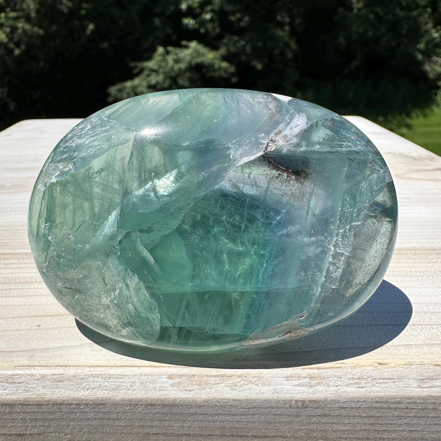 Gorgeous Large Mexican Fluorite Palm Stone - #1