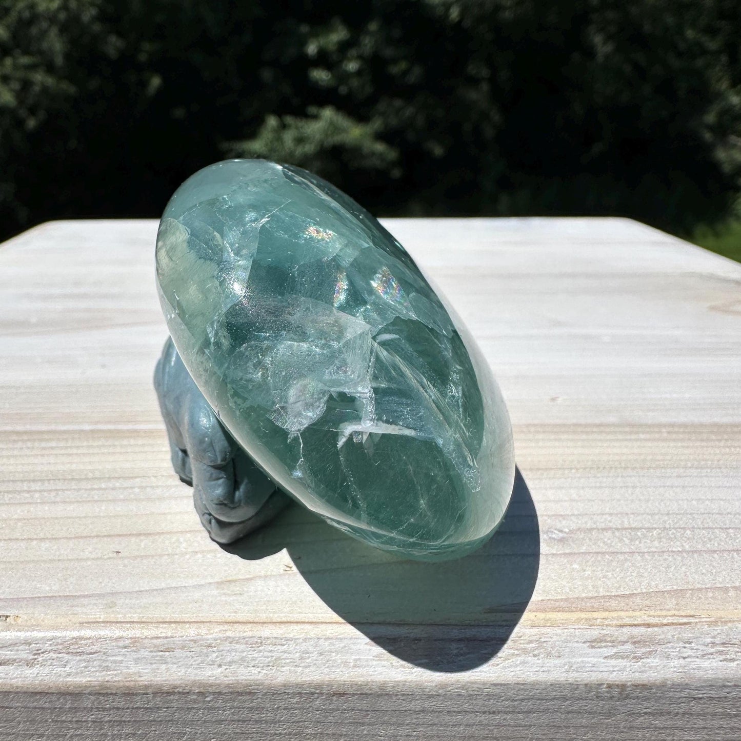 Gorgeous Large Mexican Fluorite Palm Stone - #1