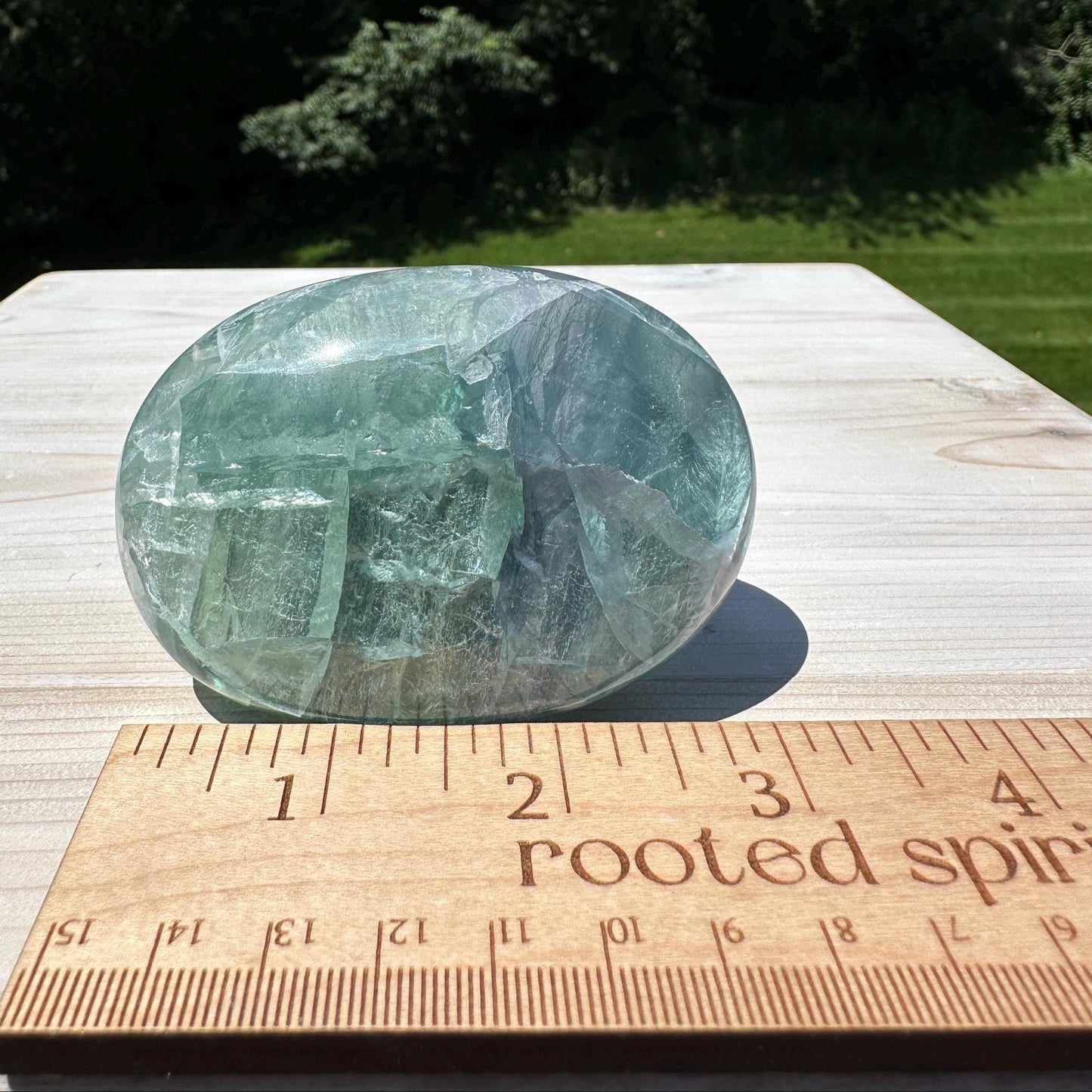 Gorgeous Large Mexican Fluorite Palm Stone - #2