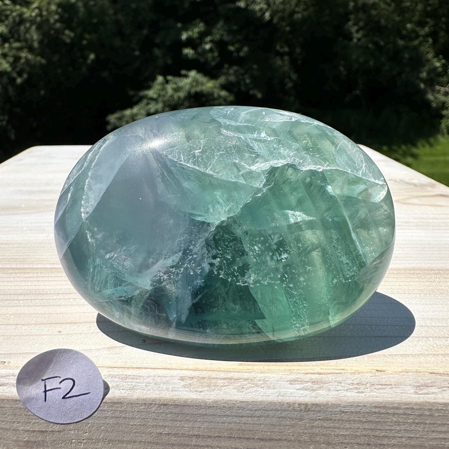 Gorgeous Large Mexican Fluorite Palm Stone - #2