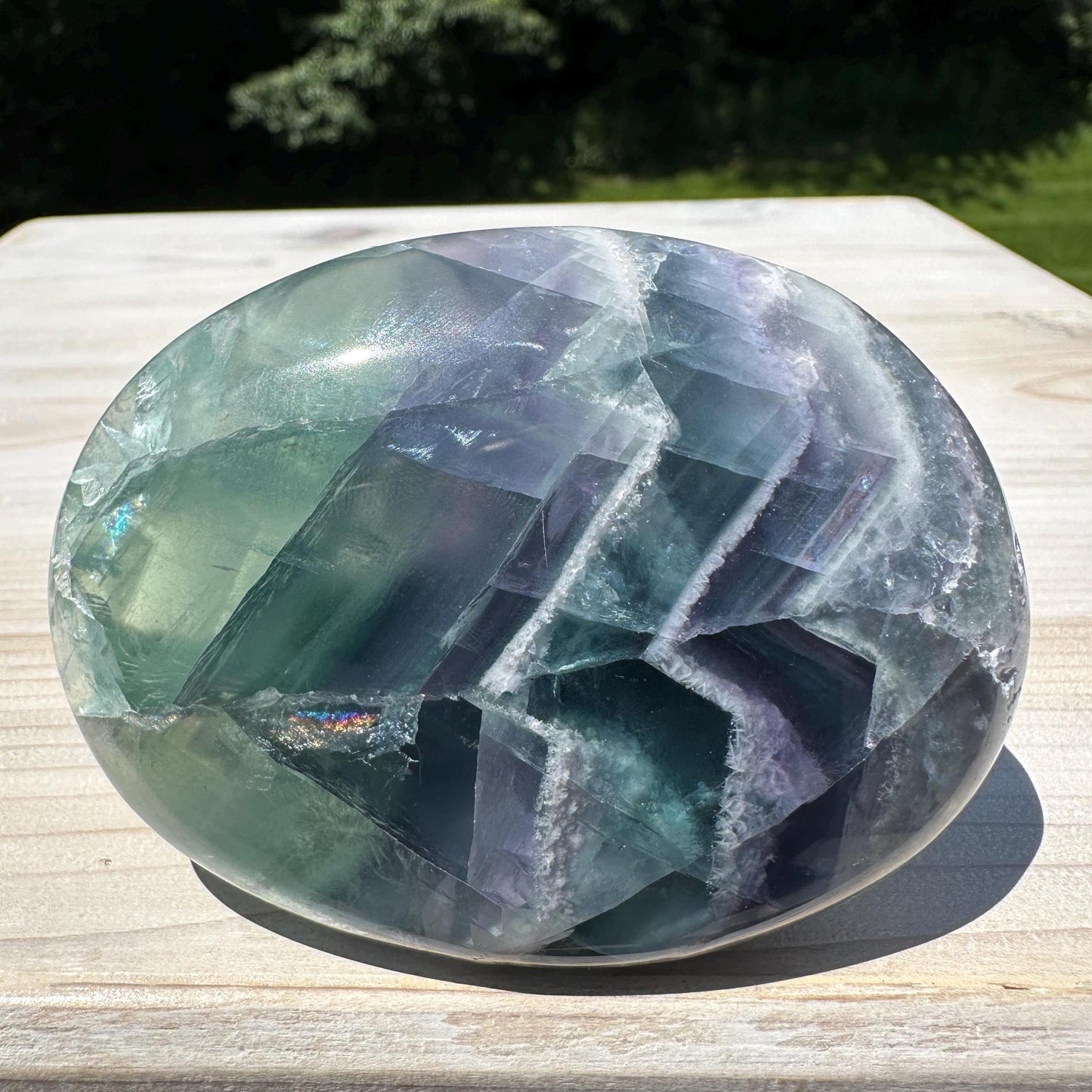 Gorgeous Large Mexican Fluorite Palm Stone - #3