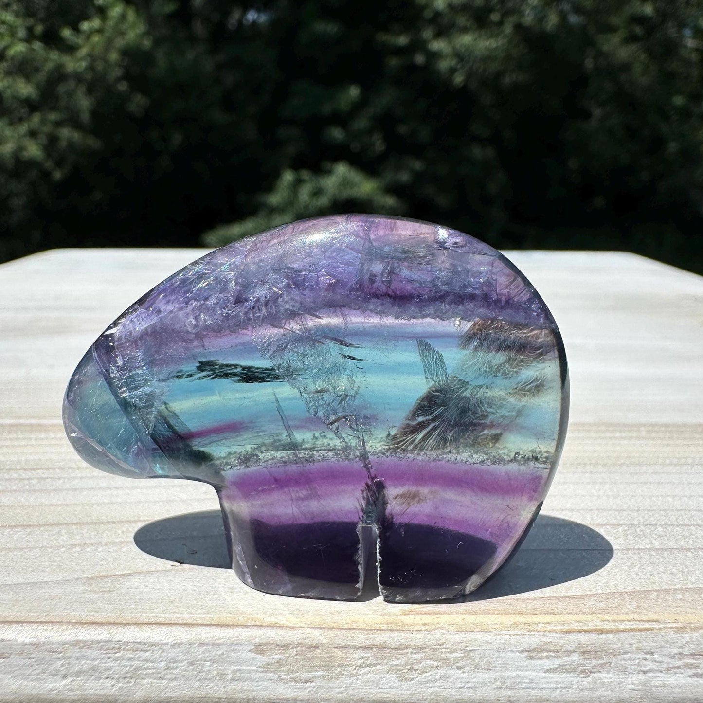 Gorgeous Mexican Fluorite Bear Carving