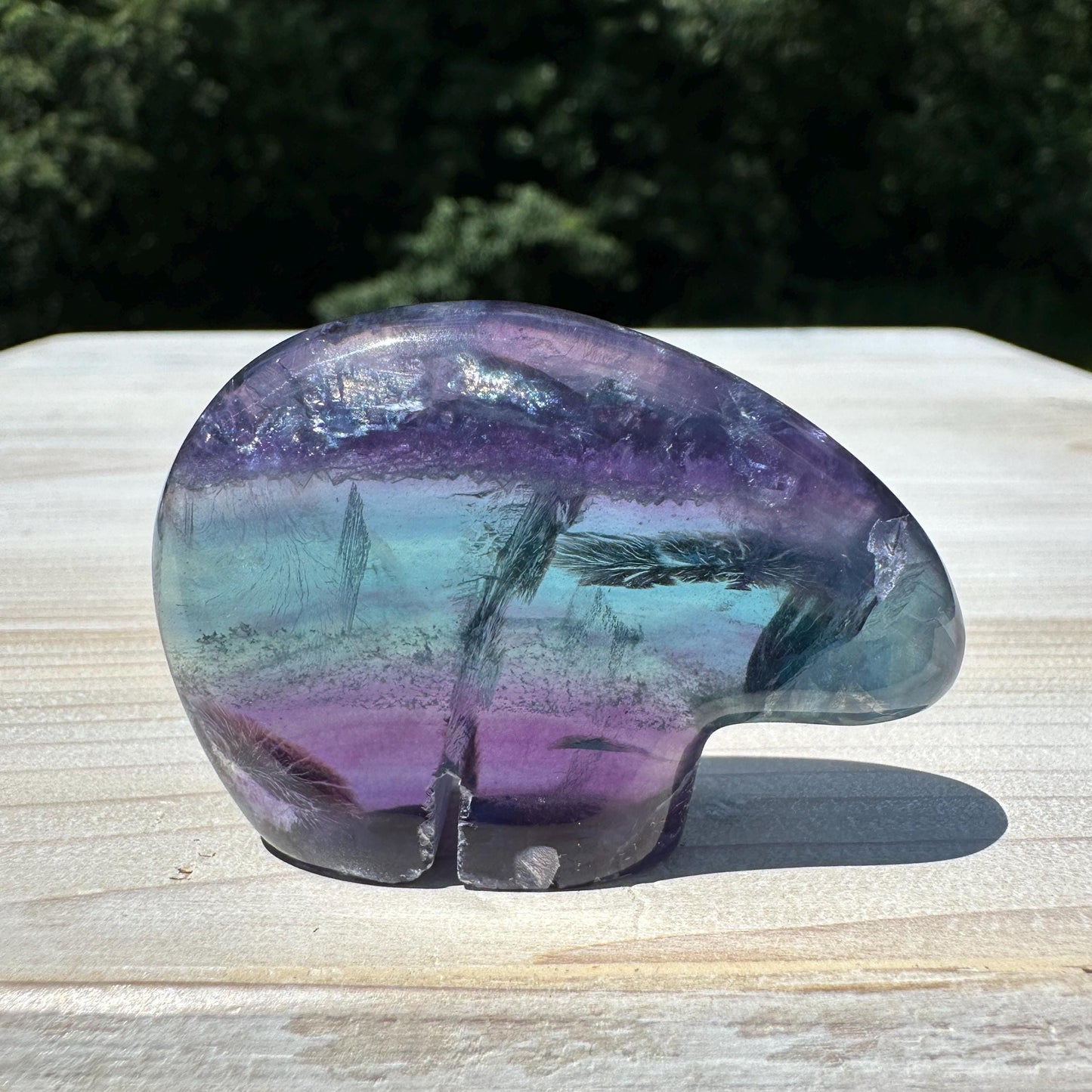Gorgeous Mexican Fluorite Bear Carving