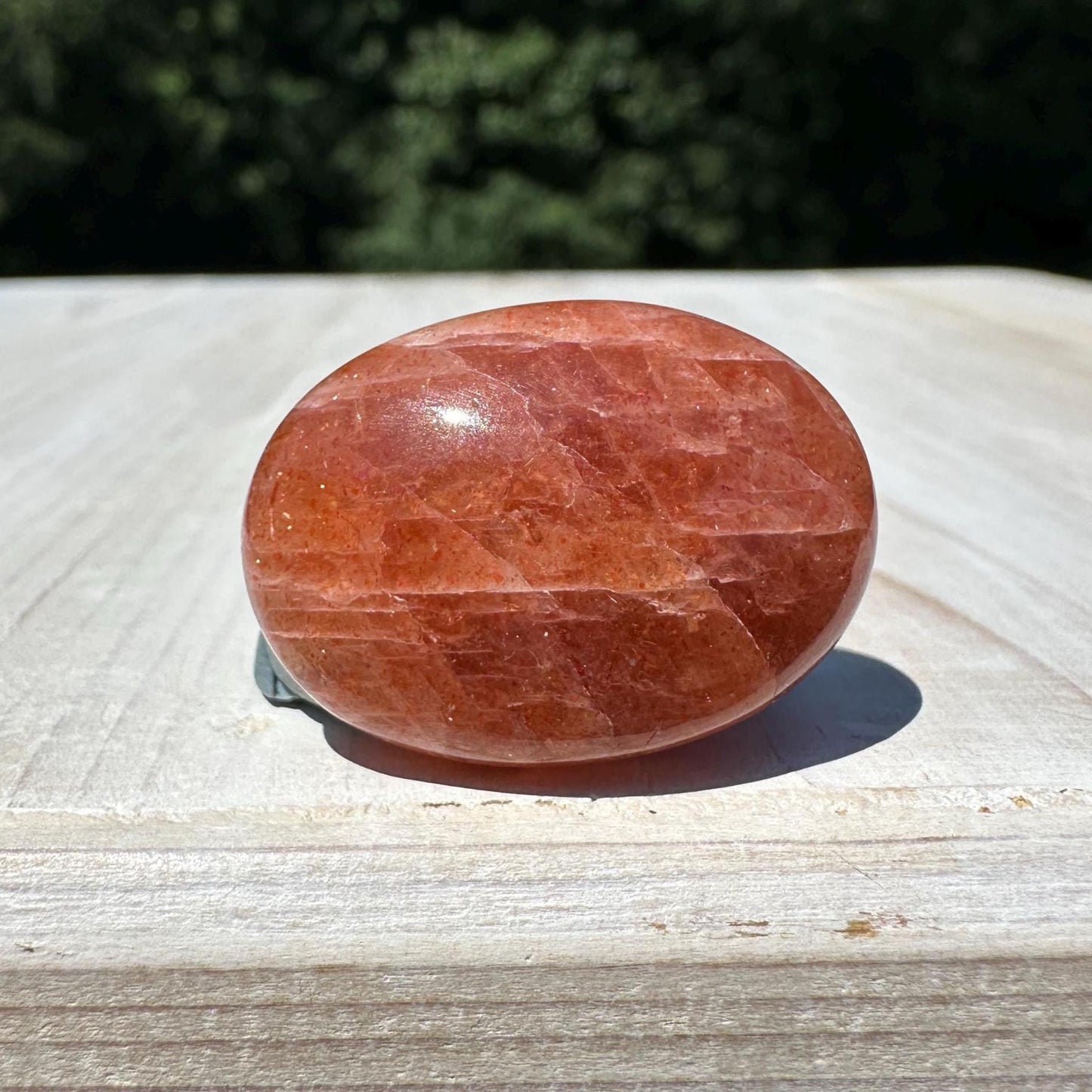 Stunning Natural High Quality Sunstone Mini Palm Stone | Mini Button Palm Stone