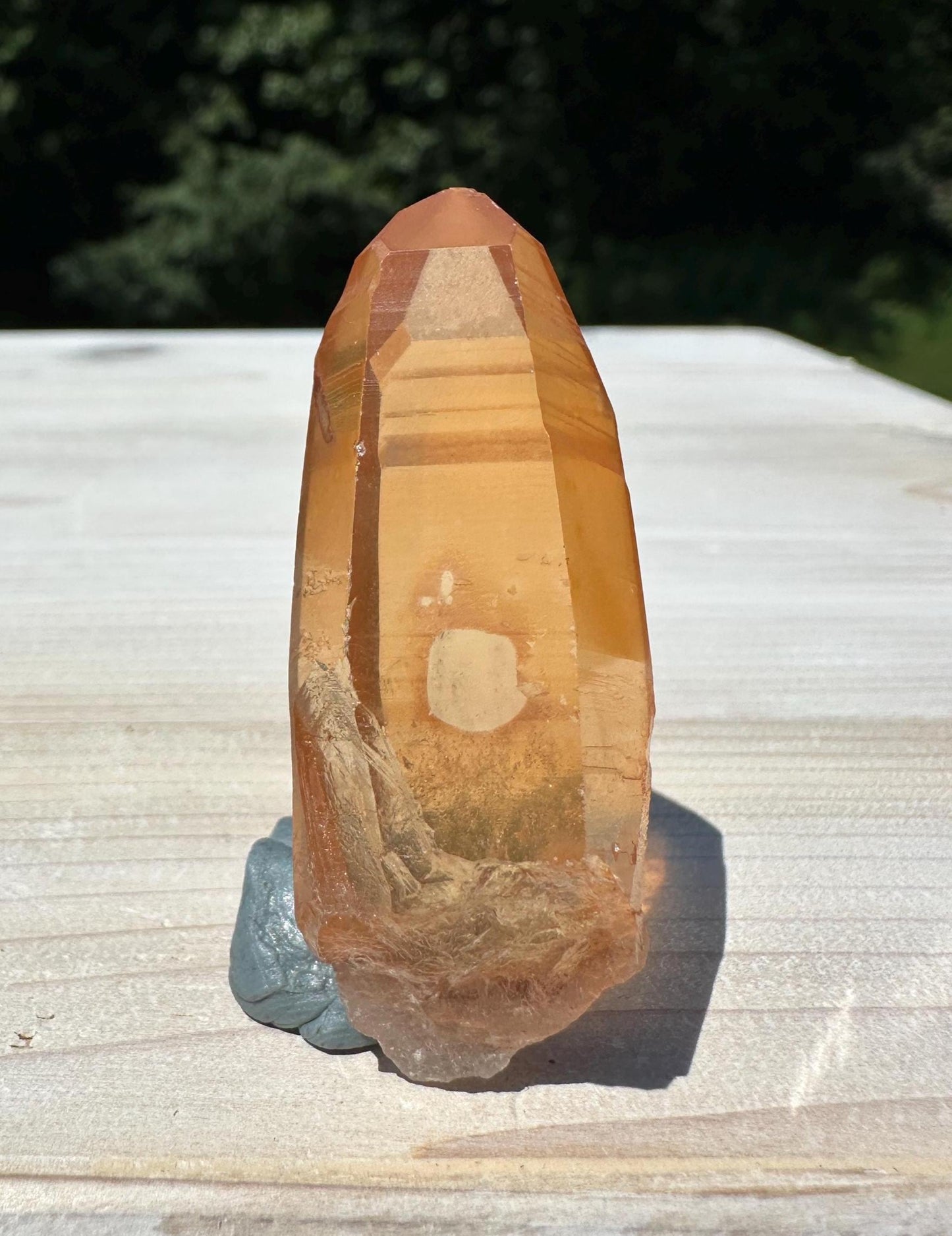 Stunning Rare Tangerine Lemurian Point - #1