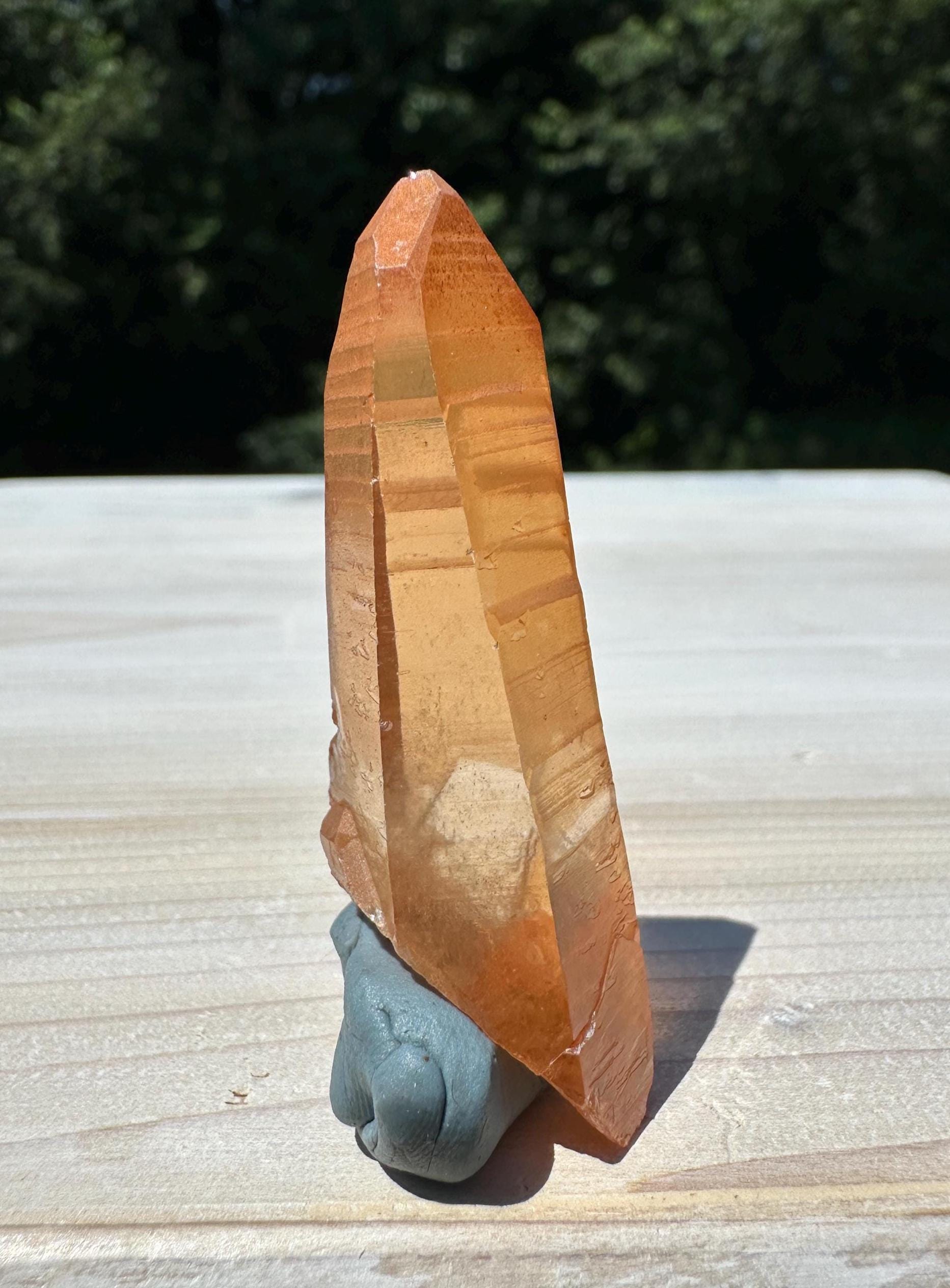 Stunning Rare Tangerine Lemurian Point - #2