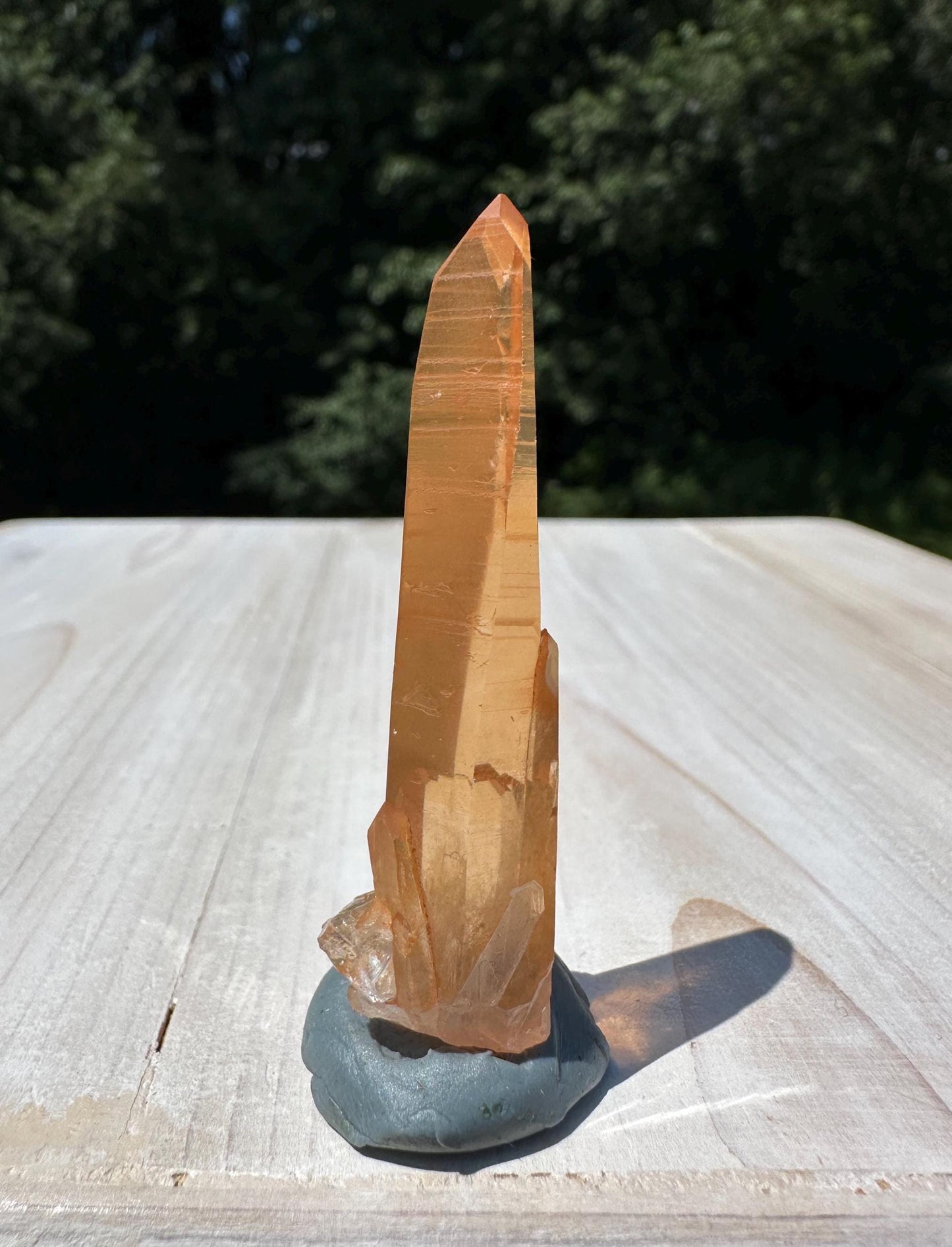 Stunning Rare Tangerine Lemurian Point - #6