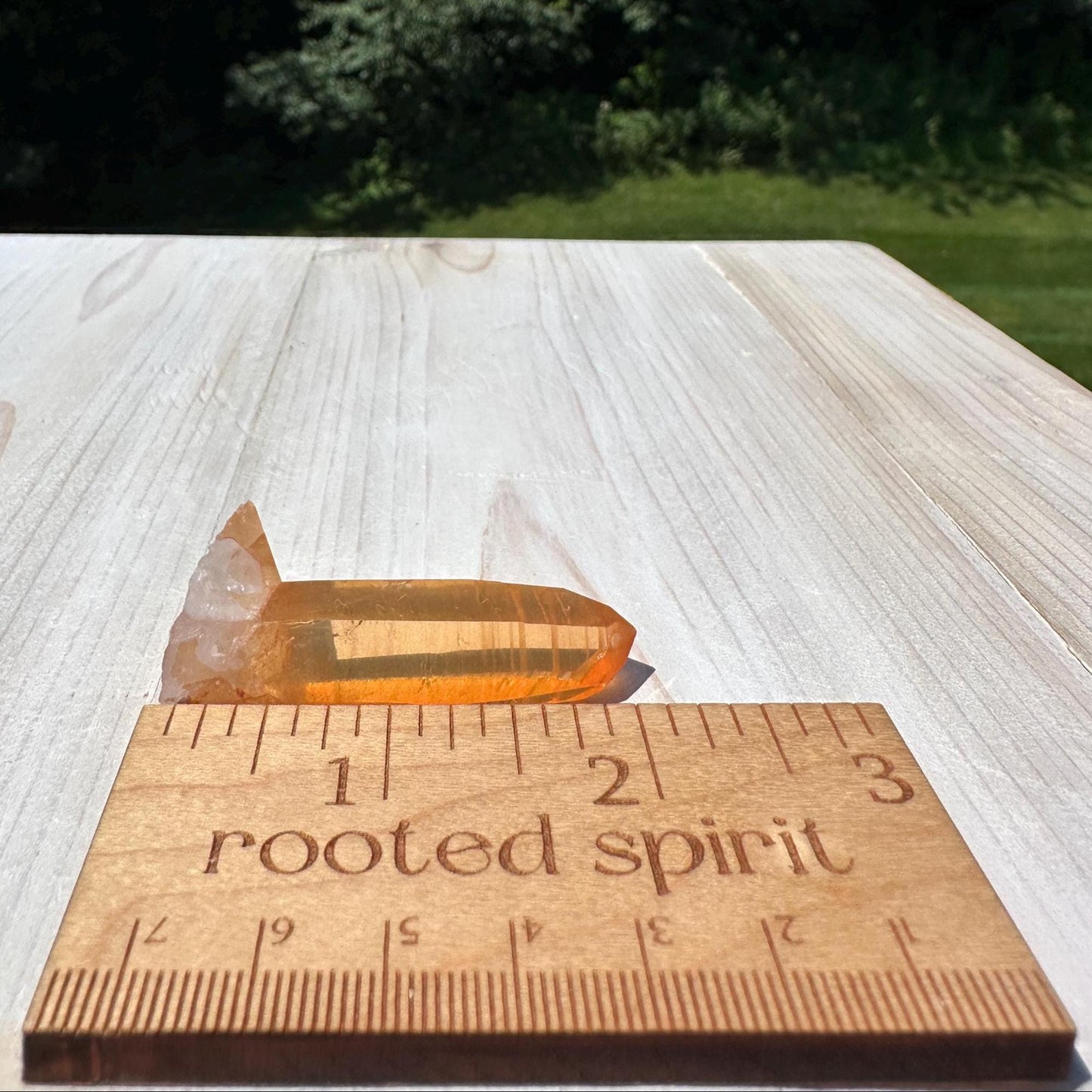Stunning Rare Tangerine Lemurian Point - #8