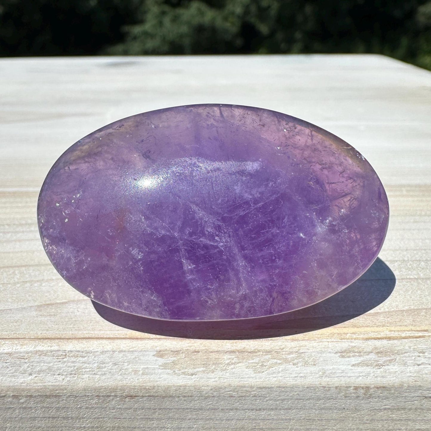 Stunning Purple Amethyst Palm Stone