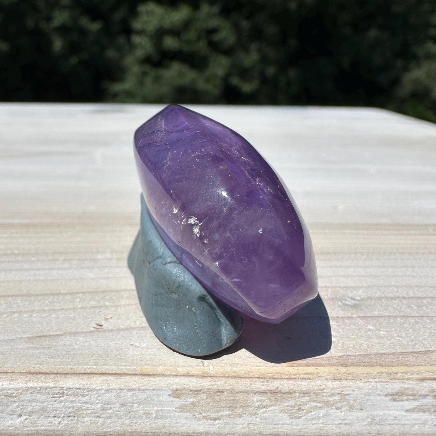 Stunning Purple Amethyst Palm Stone